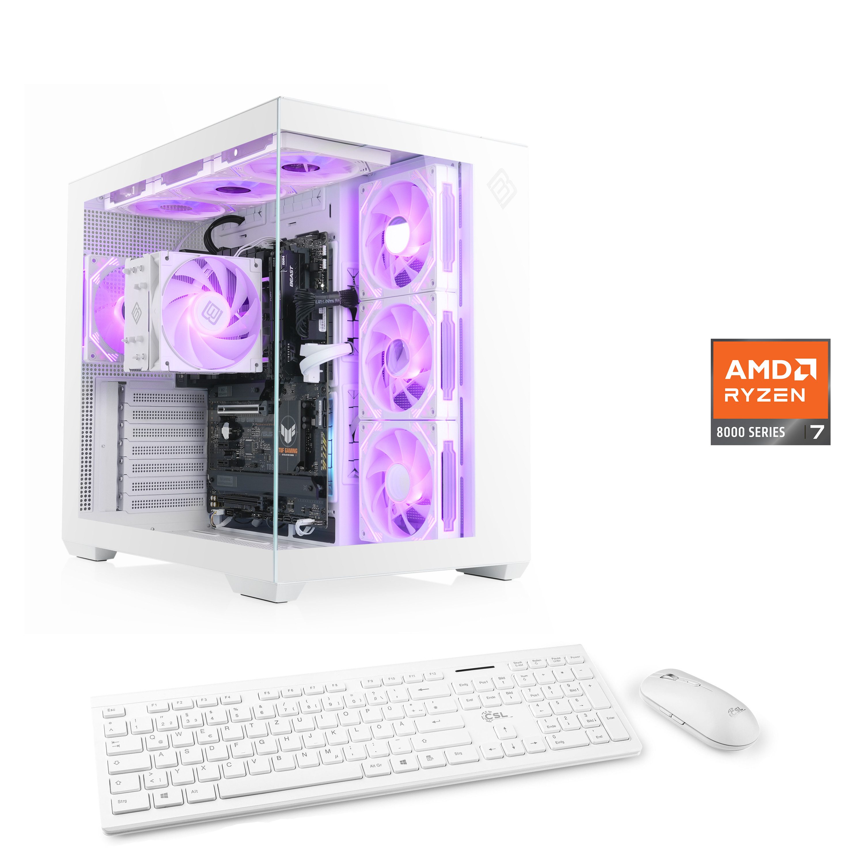 CSL Vitrum Advanced V24517 PC (AMD Ryzen 7 8700G, 0, 16 GB RAM, 500 GB SSD, Luftkühlung)