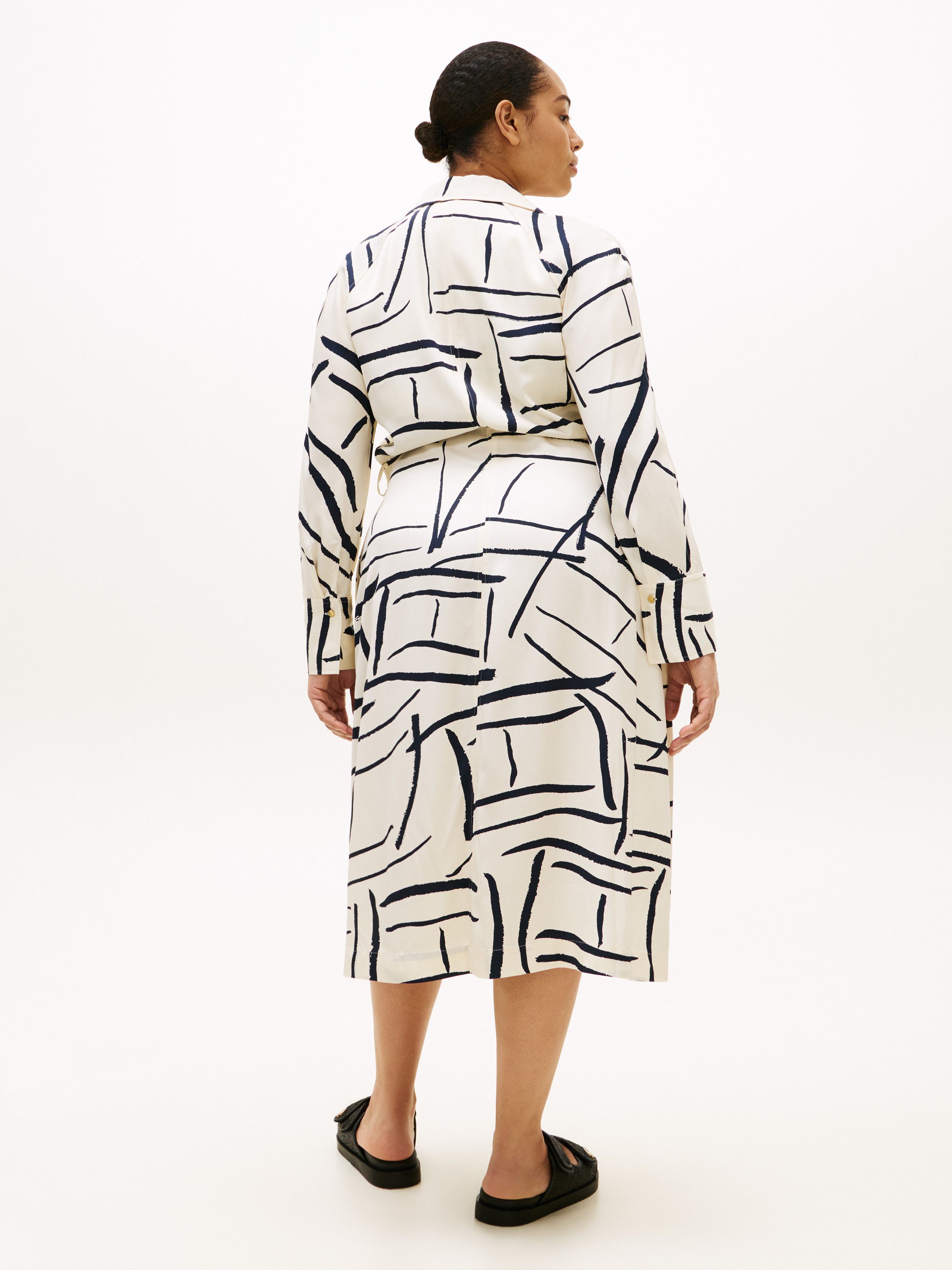 Tommy Hilfiger Curve Shirtkleid CRV VIS TWILL MIDI SHIRT DRS LS in großen G günstig online kaufen