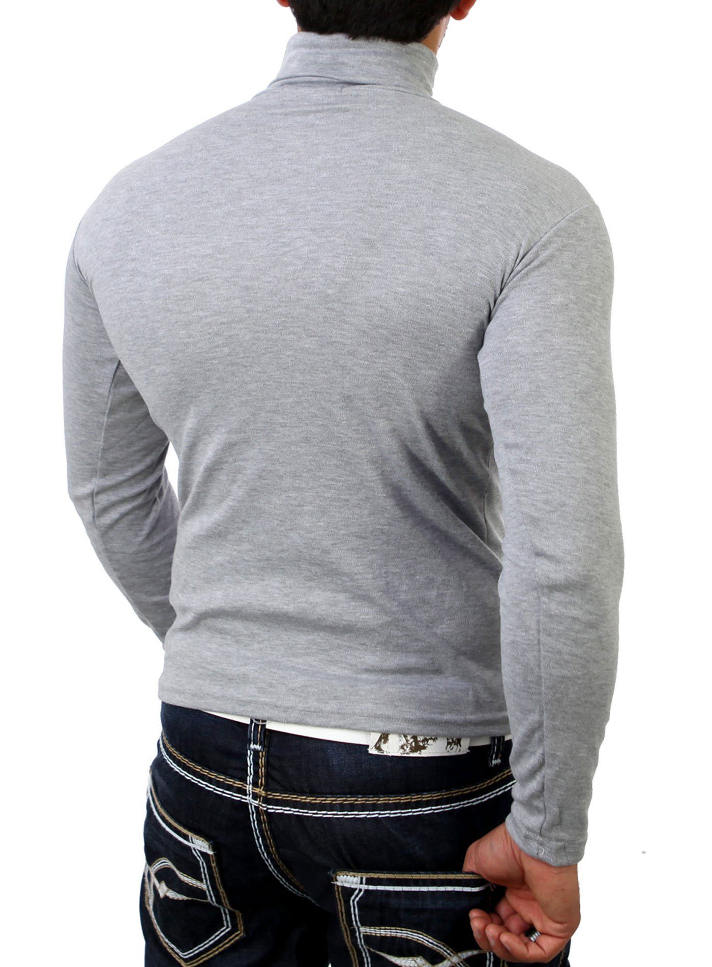 Reslad Strickpullover Reslad Herren Rollkragenpullover Männer Pulli sportli günstig online kaufen