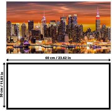 Victor (Zenith) Leinwandbild Leinwandbild \"New York Dämmerung\" - Größe: 30 x 60 cm, Städte, in 30x60 cm, Wandbild New York Leinwand Städte
