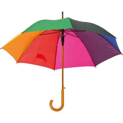 Livepac Office Stockregenschirm Automatik-Regenschirm mit Holzgriff / Farbe: multicolor