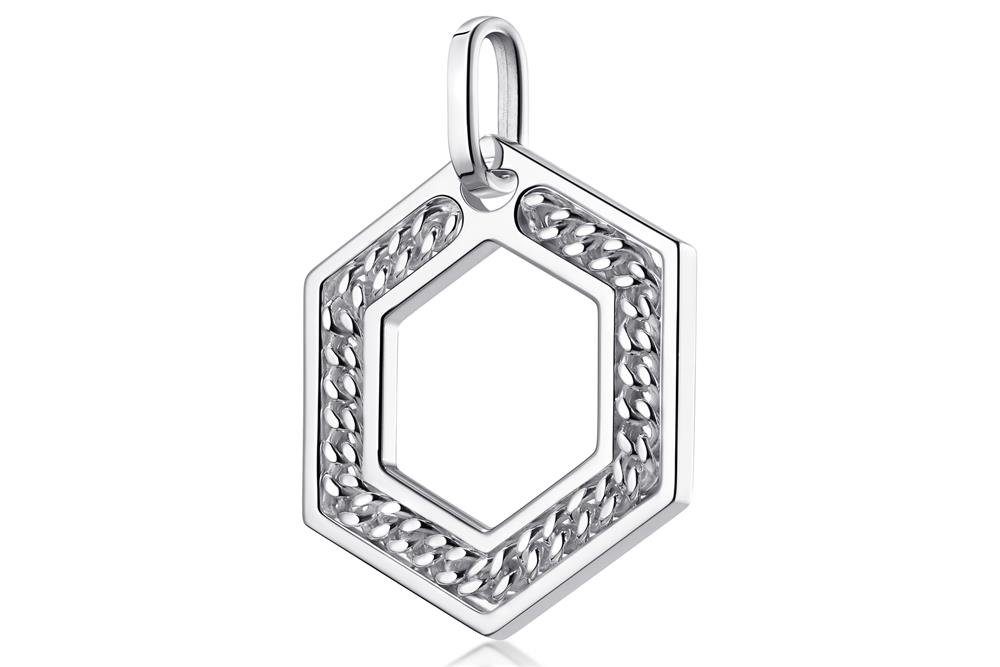 - Hexagon 925 Silber Silberkettenstore Kettenanhänger Anhänger