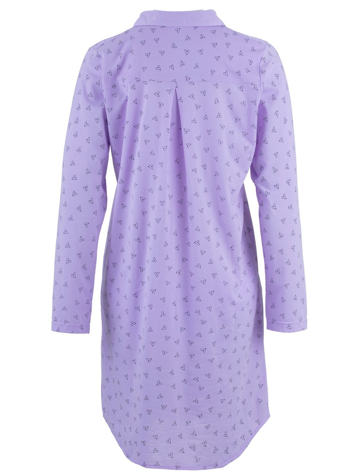 zeitlos Nachthemd Nachthemd Langarm - Herz Reverkragen
