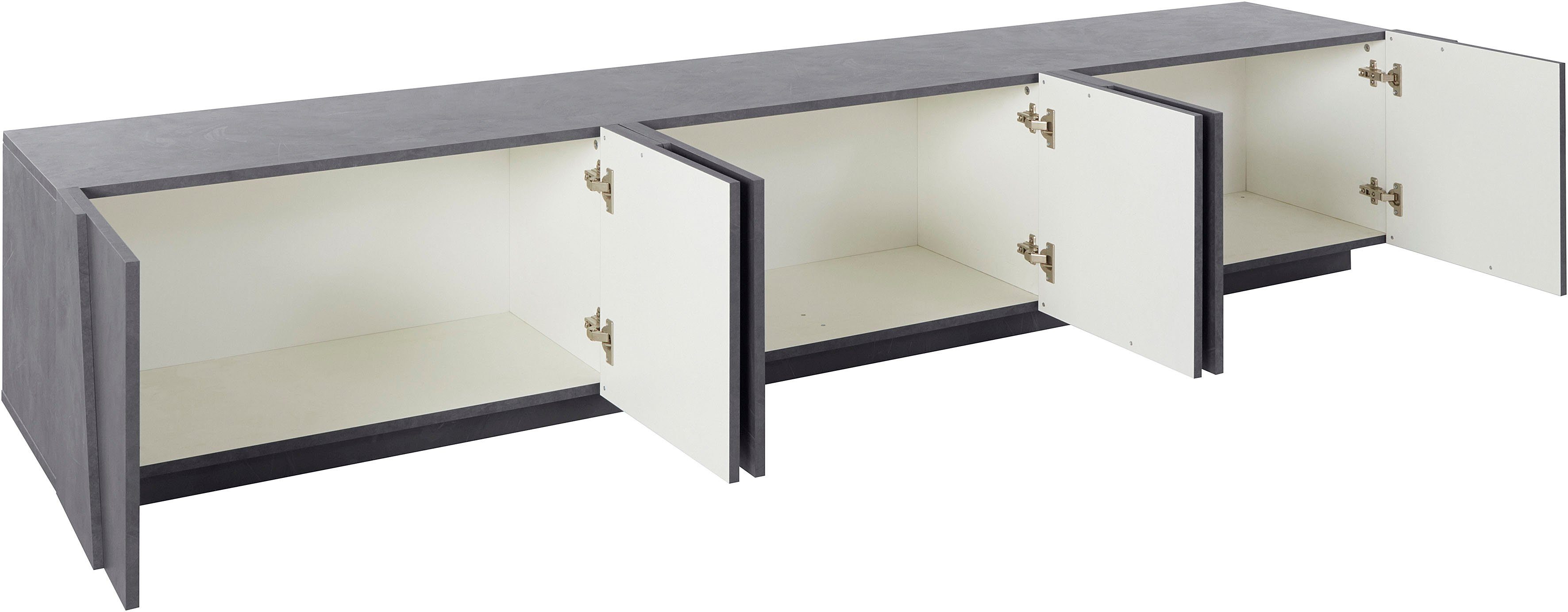 Home affaire Lowboard PING, TV-Board, TV-Band, TV-Kommode, mit 6 Türen, Breite 243,8 cm