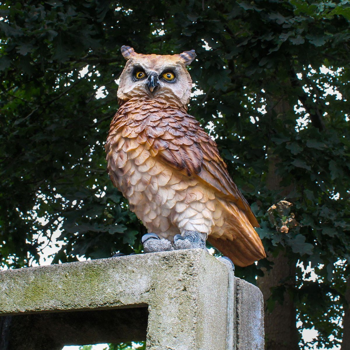 colourliving Dekofigur Eulenfigur Dekofigur Eule Gartenfigur Eule groß