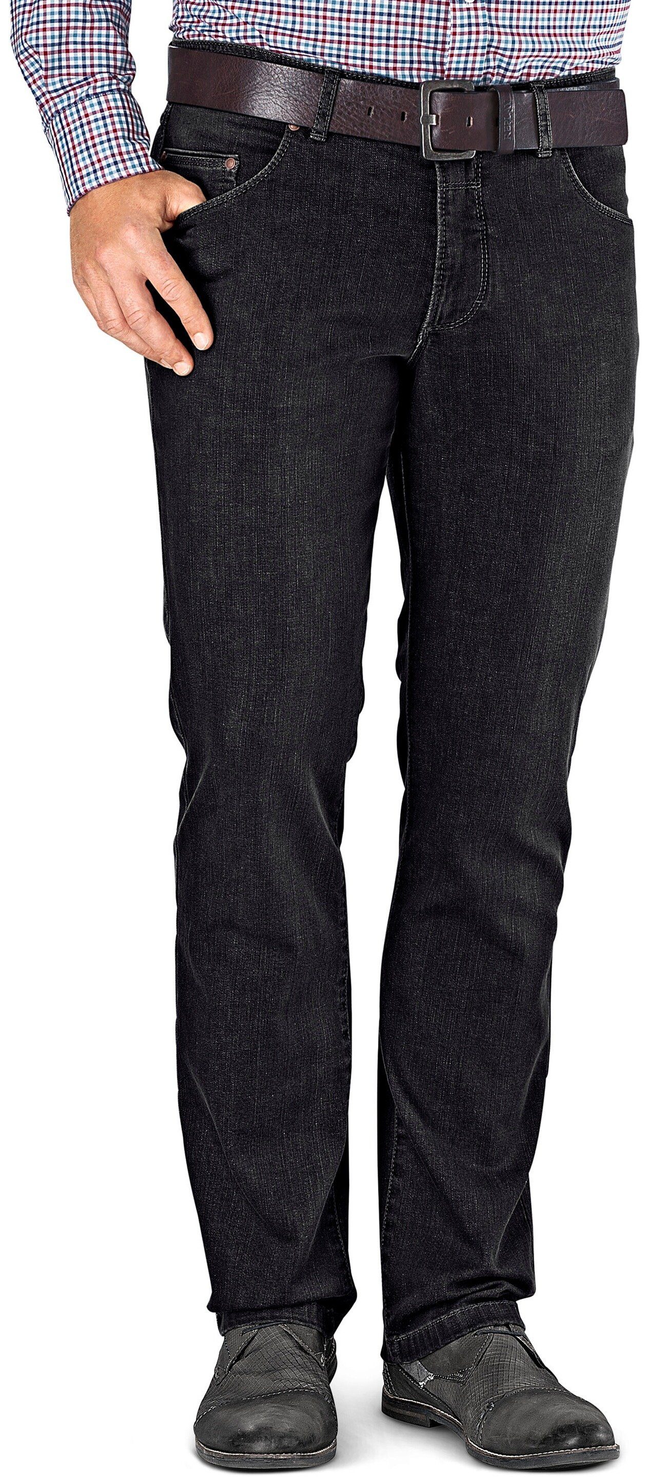 EUREX by BRAX Regular-fit-Jeans EUREX BY BRAX Stretch-Jeans schwarz