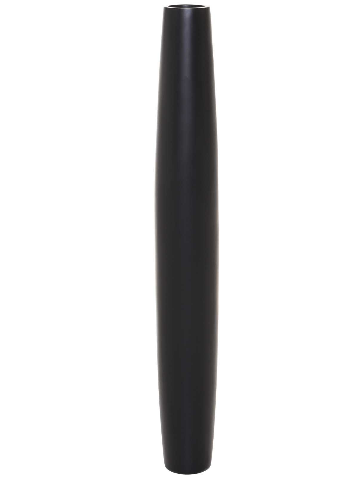 VIVANNO Bodenvase Bodenvase Standvase Fiberglas Schwarz Matt ISONDRA - 9x100 cm