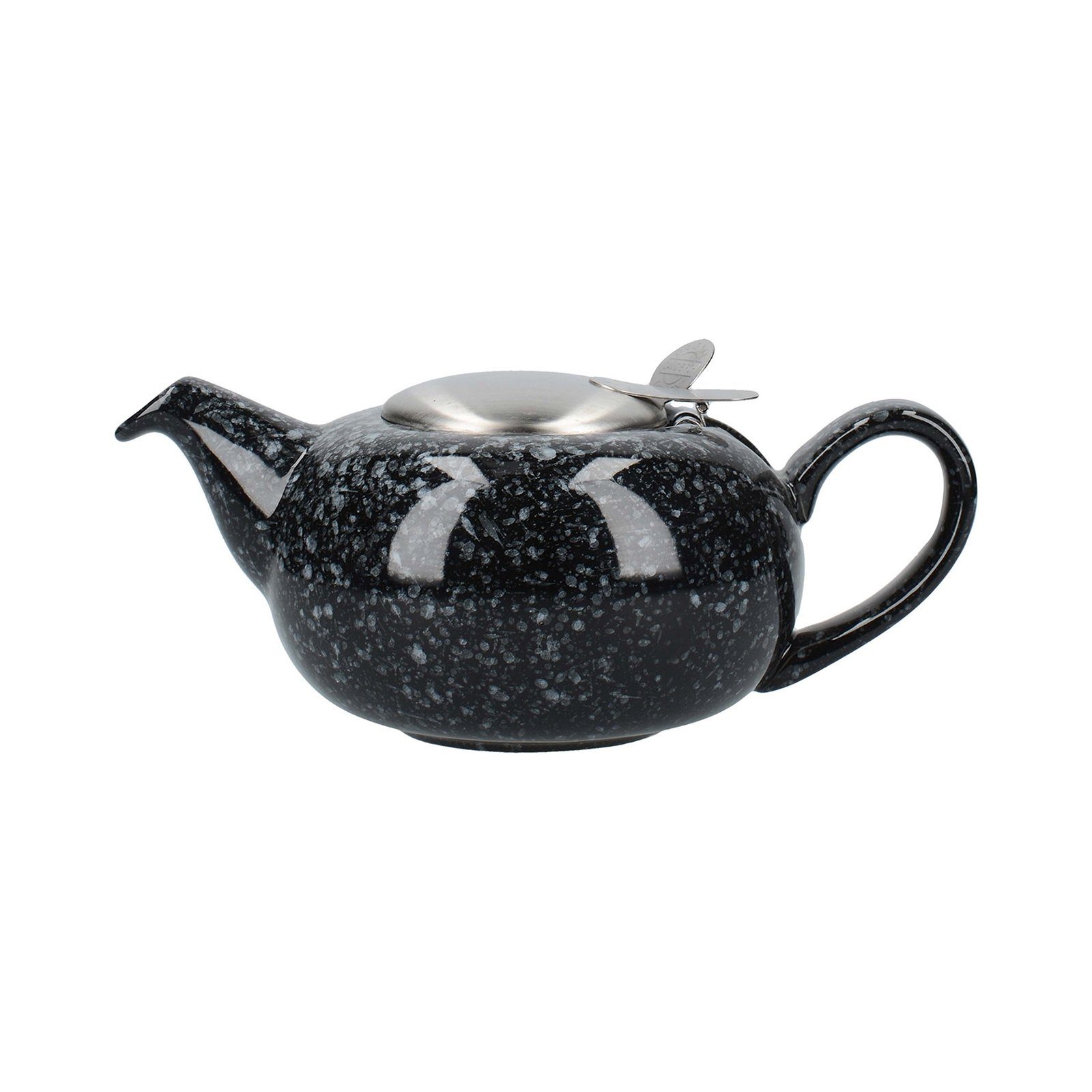 Neuetischkultur Teekanne Teekanne mit Sieb, 2 Tassen 500 ml, Keramik, 0.5 l Schwarz marmoriert