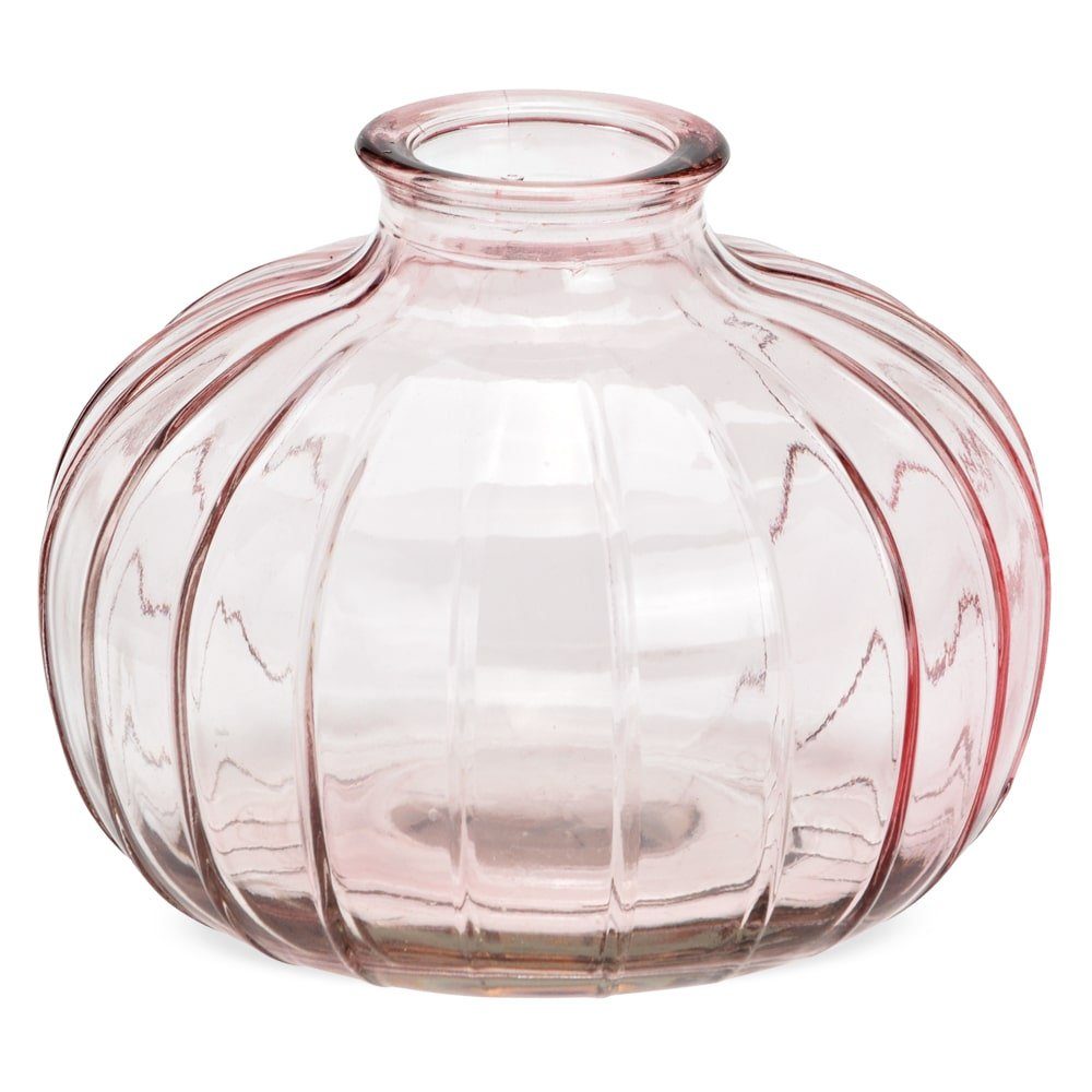 matches21 HOME & HOBBY Dekovase Vase Blumenvase Pflanzgefäß Glasvase pink rosa Glas 12x7 cm (1 St)