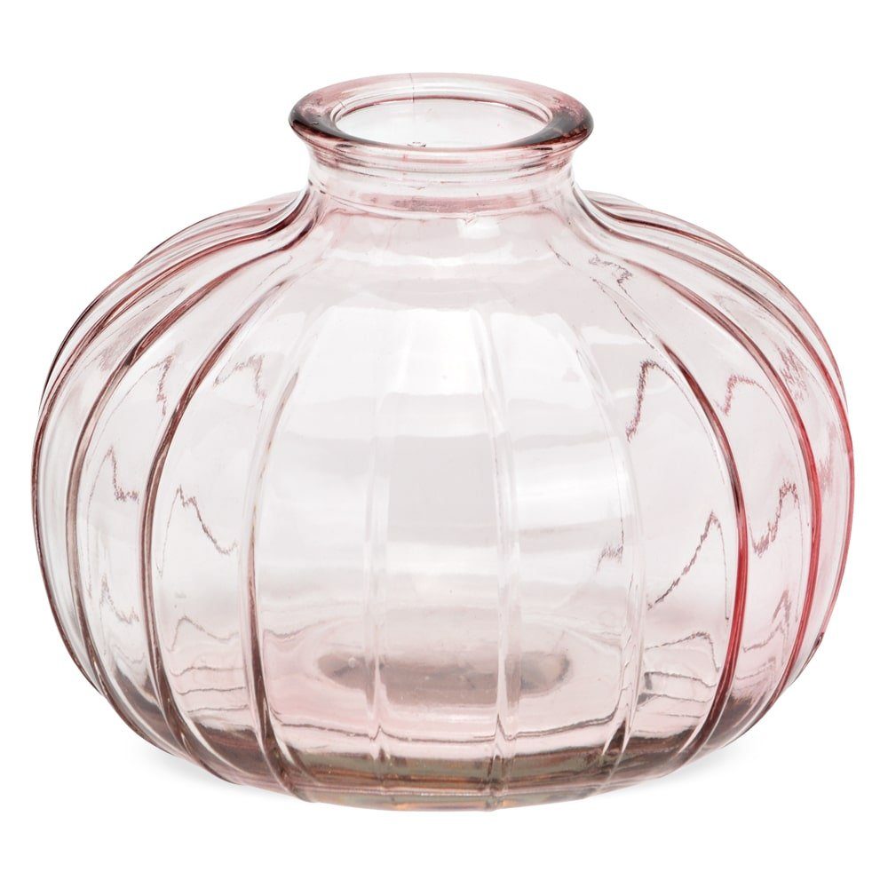 Dekovase Vase Blumenvase Pflanzgefäß Glasvase pink rosa Glas 11x9 cm