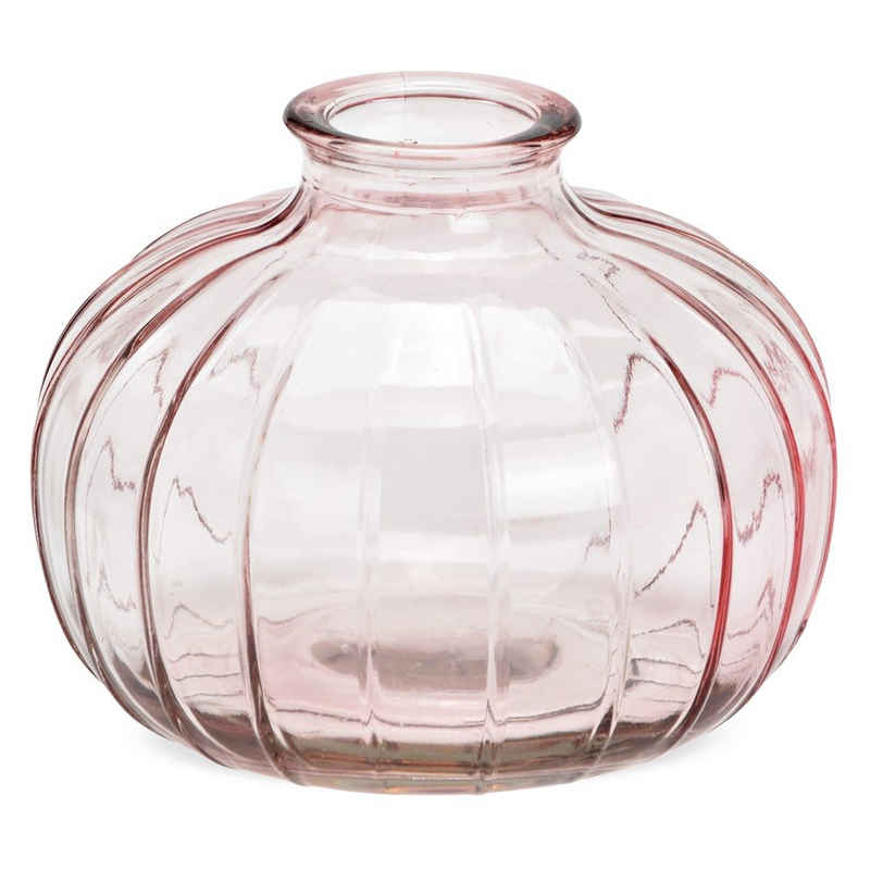 matches21 HOME & HOBBY Dekovase Vase Blumenvase Pflanzgefäß Glasvase pink rosa Glas 12x7 cm (1 St)