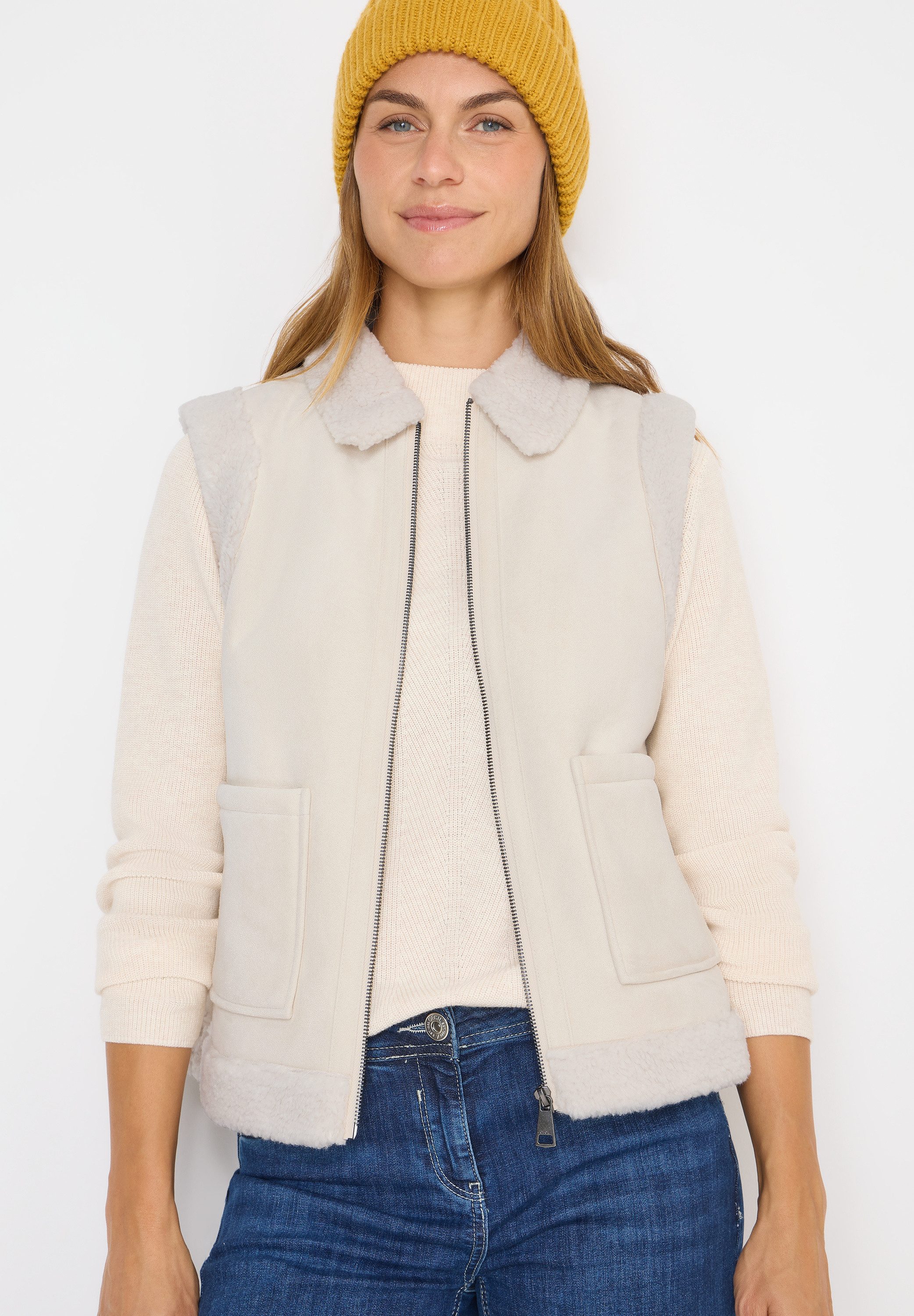 CECIL Plüschweste mit Teddy Futter und Reißverschluss günstig online kaufen