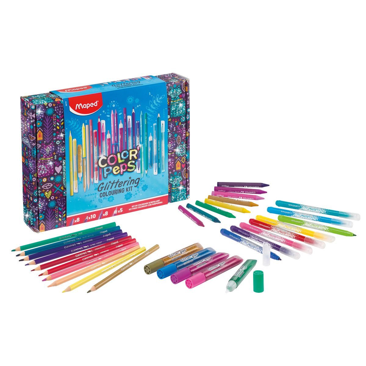 MAPED Malstift Maped Malset Color'Peps Glittering 31 Teile Faltschachtel