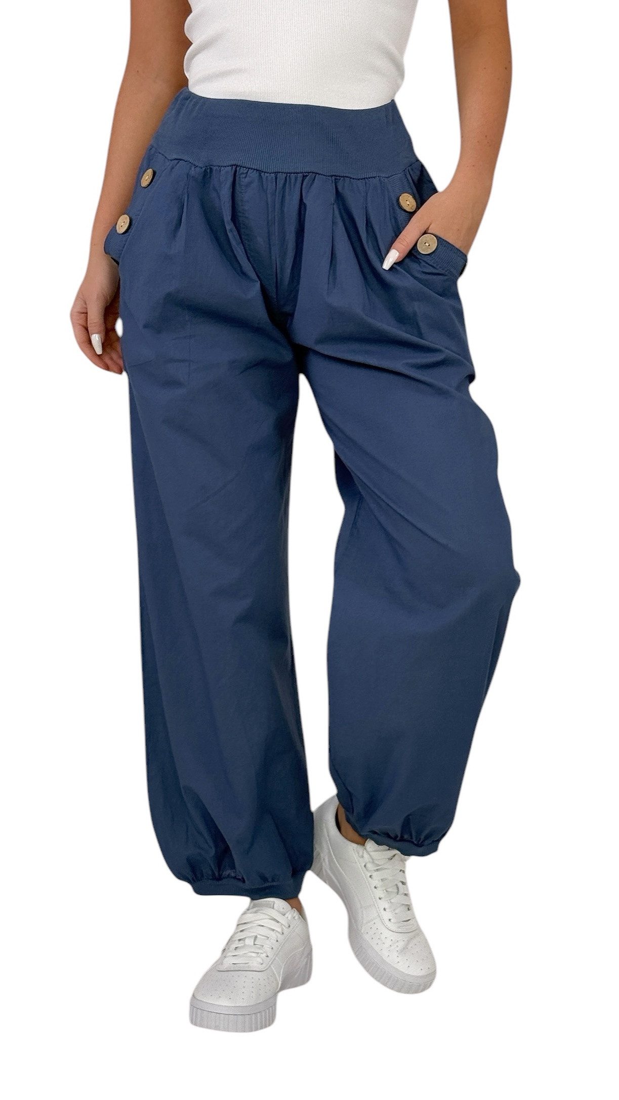 Mississhop Haremshose Damen Baumwolle Aladinhose Unifarbe günstig online kaufen