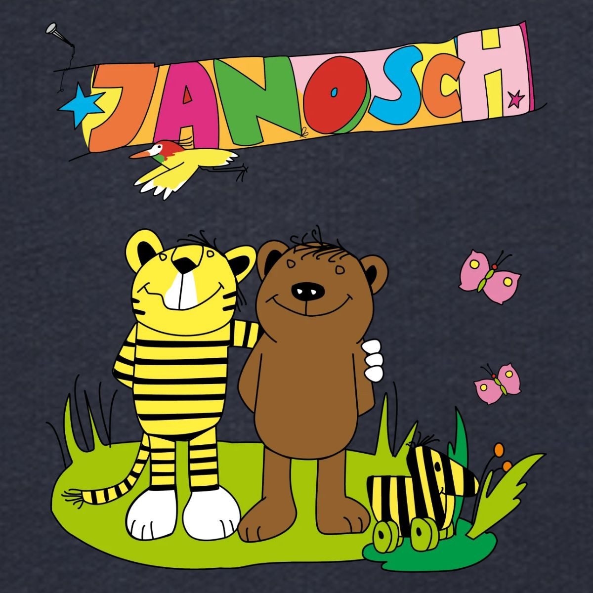 Spreadshirt Hoodie Janosch Tiger und Bär Freundschaft Kinder Premium Hoodie (1-tlg)
