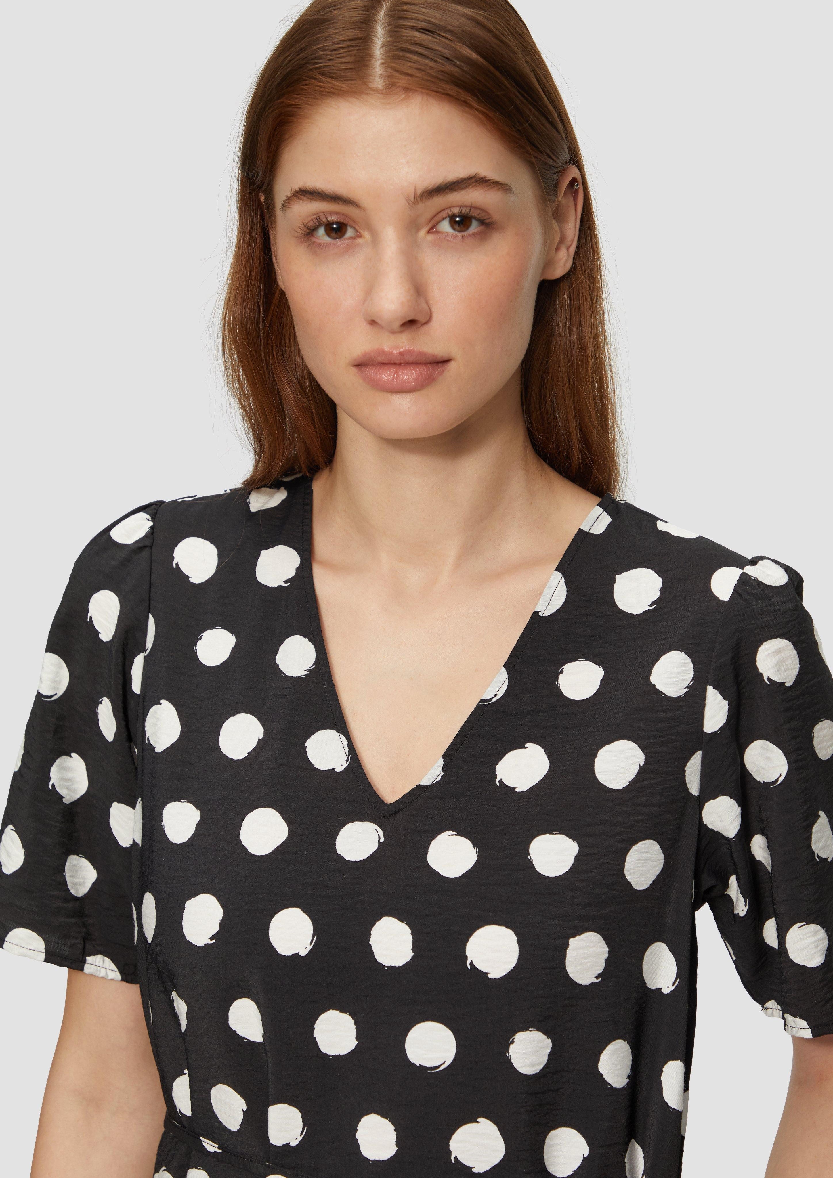 s.Oliver Maxikleid Kurzes Kleid aus Viskosemix günstig online kaufen