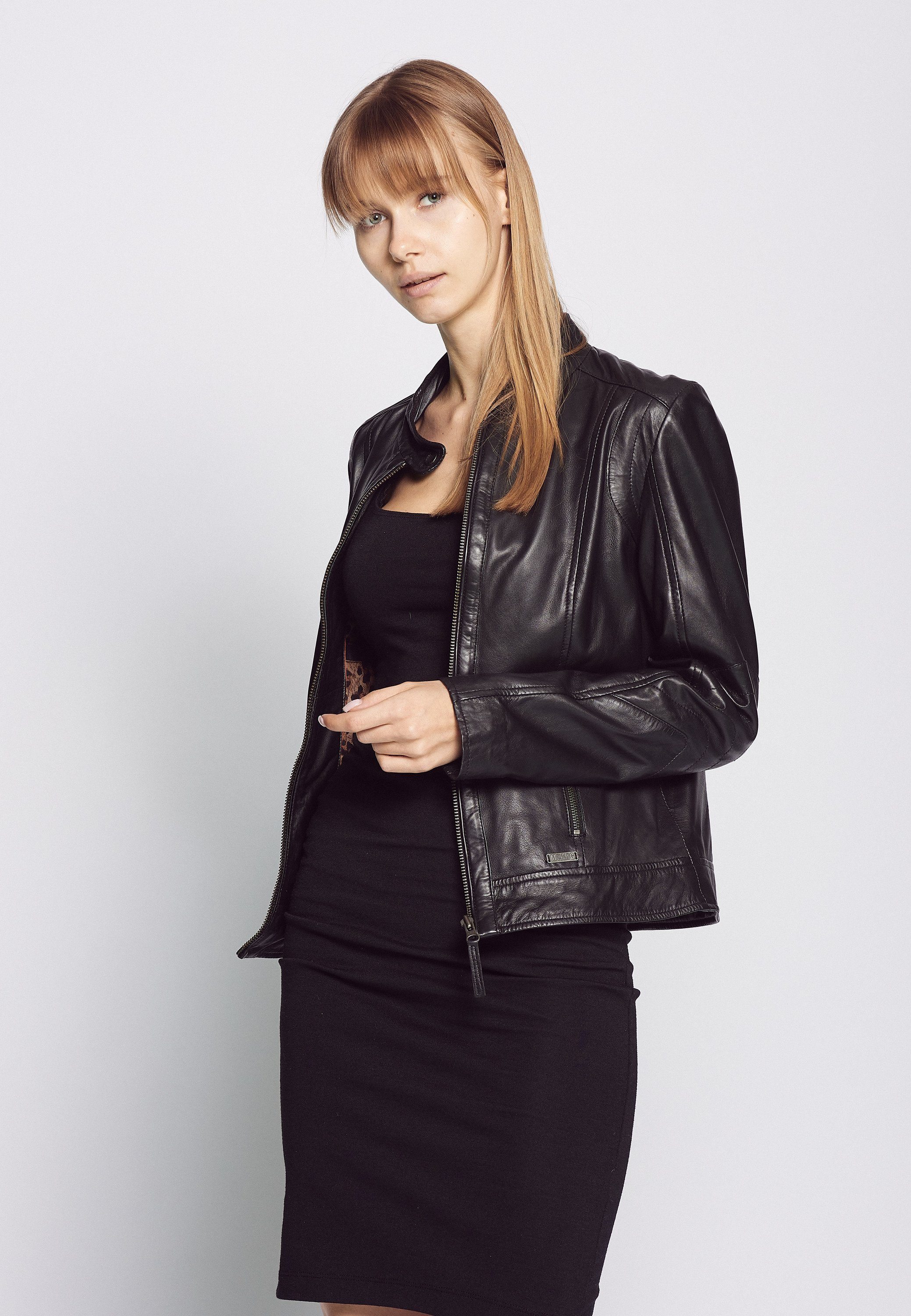 Marcie Lederjacke Maze black