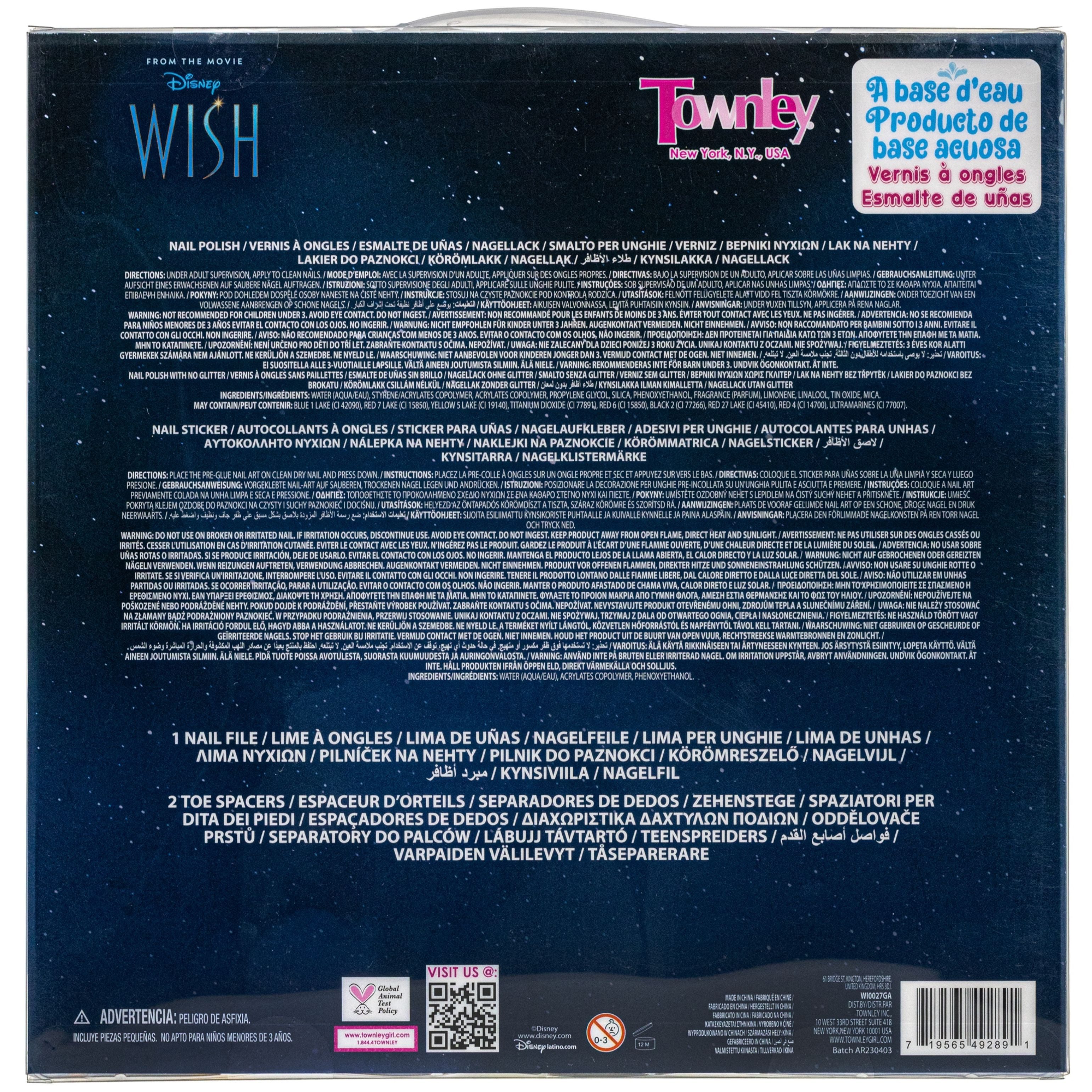 Disney Nagellack-Set Disney Wish Nagellack-Set für Kinder + Gratis – 18-teiliges, 18-tlg.