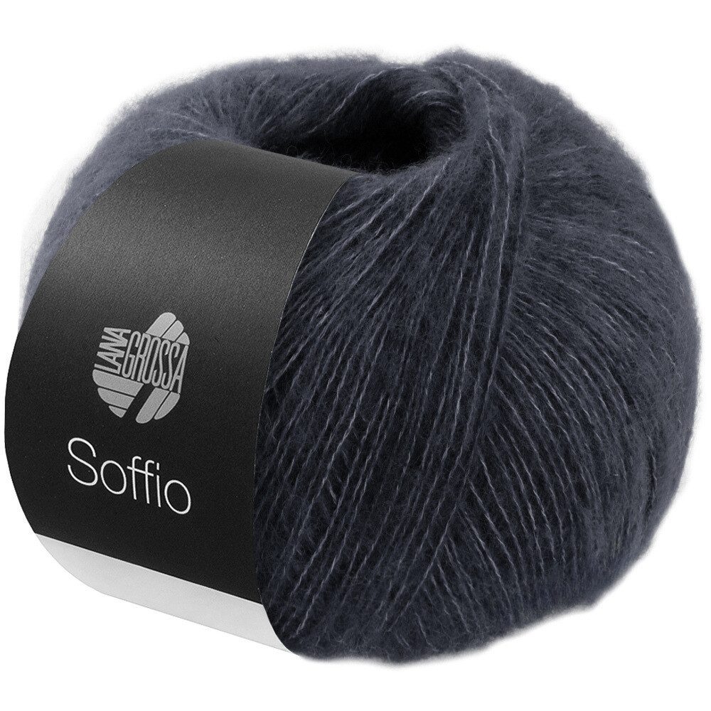 LANA GROSSA SOFFIO Häkelwolle, 215 m (flauschiges Lace-Garn aus Merino- & Baumwolle), 25 g