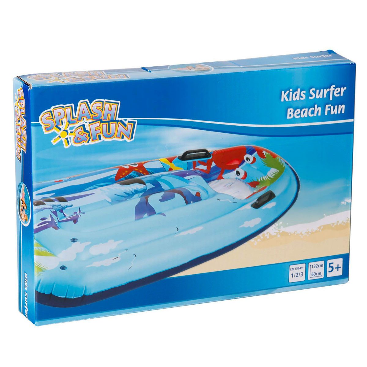 Vedes Luftmatratze Kinder Luftmatratze aufblasbar Kids Surfer Wasserboard Beach Fun, (1-St), mit Sichtfenster