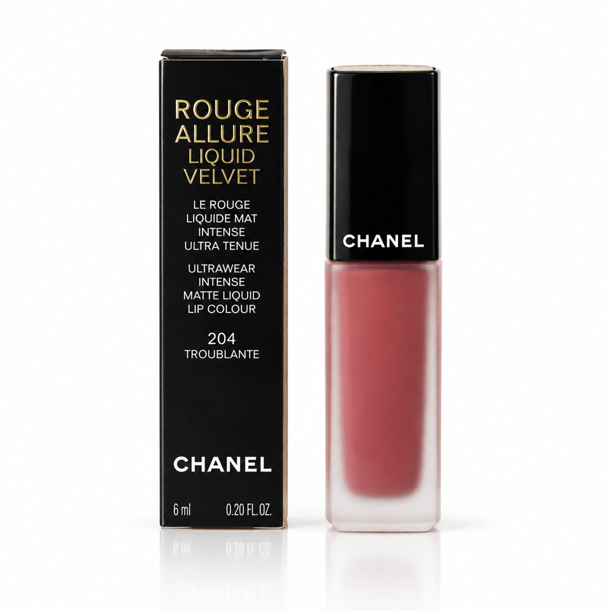 CHANEL Lippenstift Chanel Rouge Allure Liquid Velvet Matte Lipgloss 204 Troublante