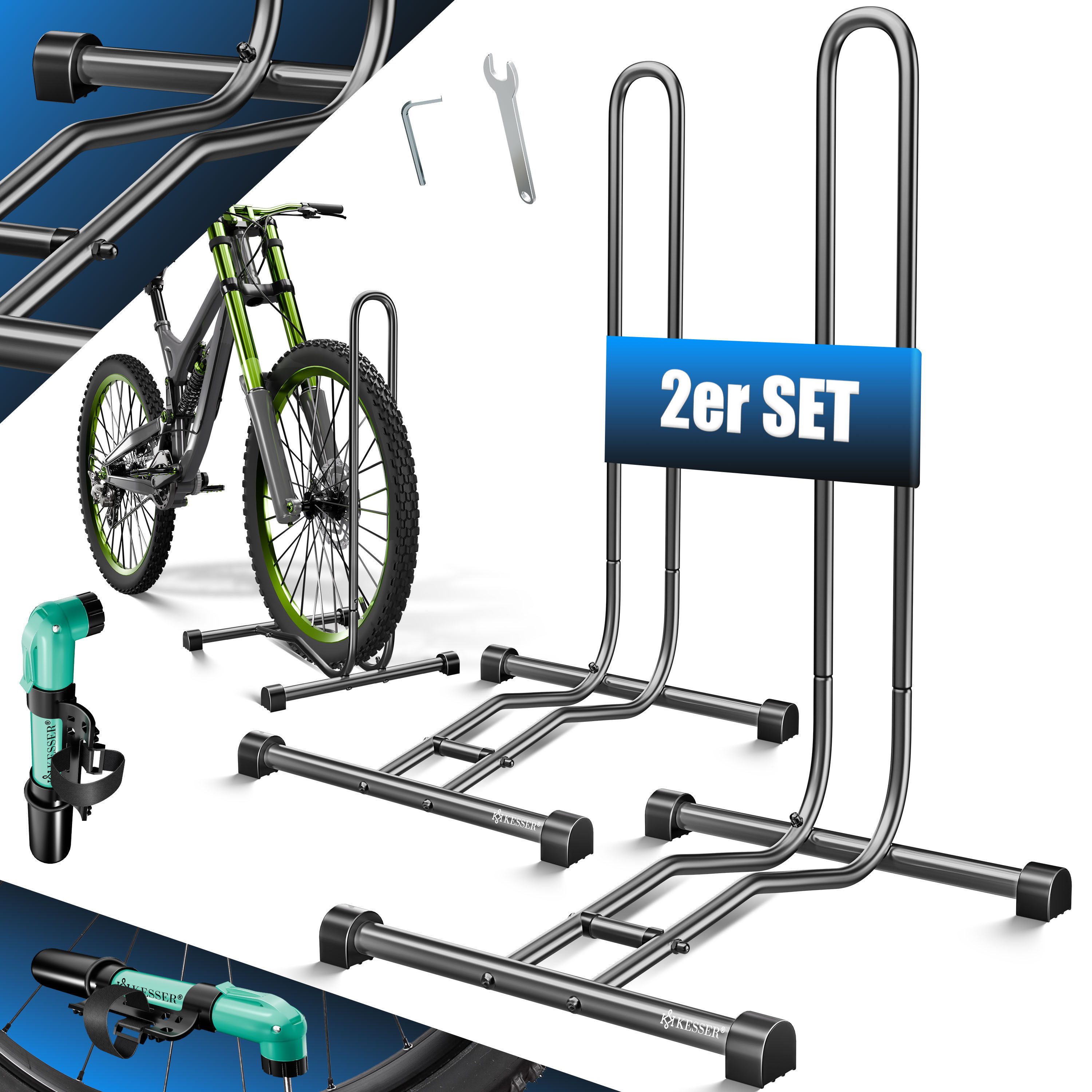 KESSER Fahrradständer, Fahrradständer für Mountainbike, E-Bike, Citybike, Rennrad, MTB