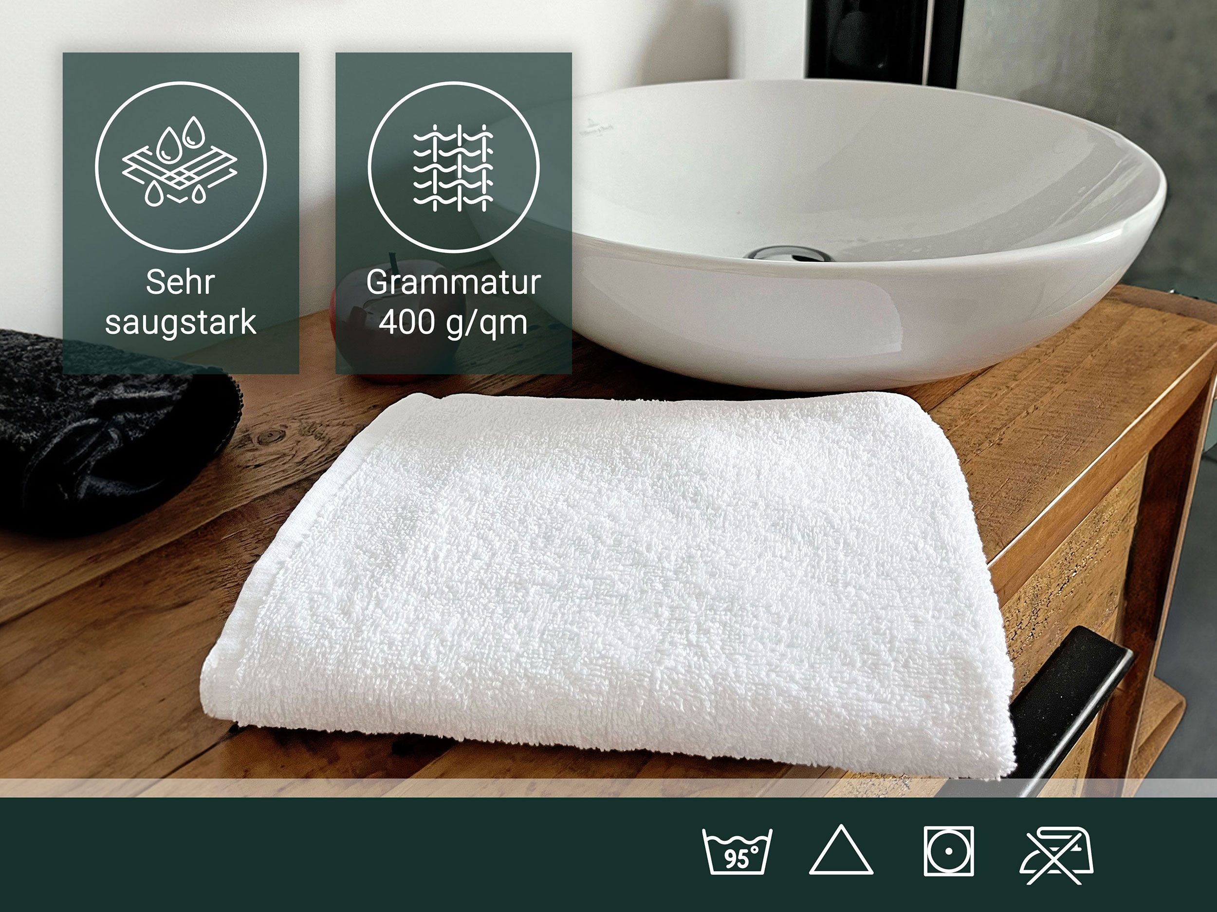 ZOLLNER Handtücher, Walkfrottier (6-St), 50 x 100 cm, 100% Baumwolle, vom H günstig online kaufen