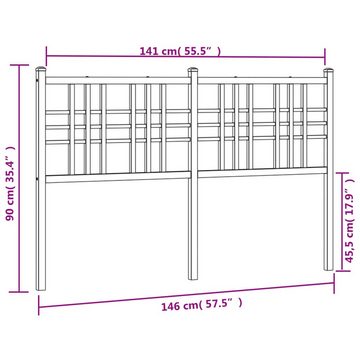 vidaXL Kopfteil Kopfteil Metall Schwarz 140 cm, (1 St)