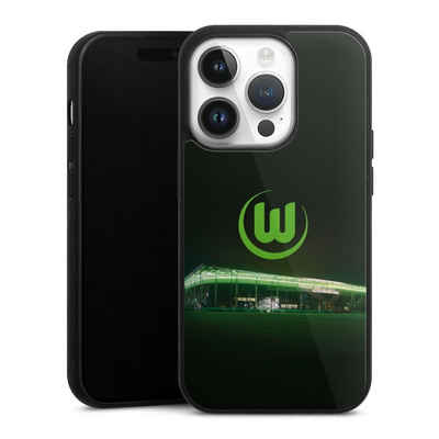 DeinDesign Handyhülle Offizielles Lizenzprodukt VfL Wolfsburg Stadion VfL Wolfsburg Stadion, Apple iPhone 14 Pro Gallery Case Glas Hülle