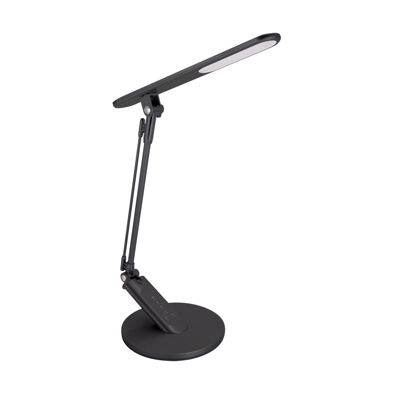 Licht-Erlebnisse Schreibtischlampe EVA, LED, Neutralweiß, LED Edelstahl mit Dimmer Touch Funktion 46 cm Schwarz 500 lm Modern