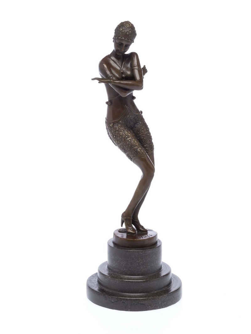 Aubaho Skulptur Bronze Skulptur nach Ferdinand Preiss (1882-1943) Tänzerin art deco St