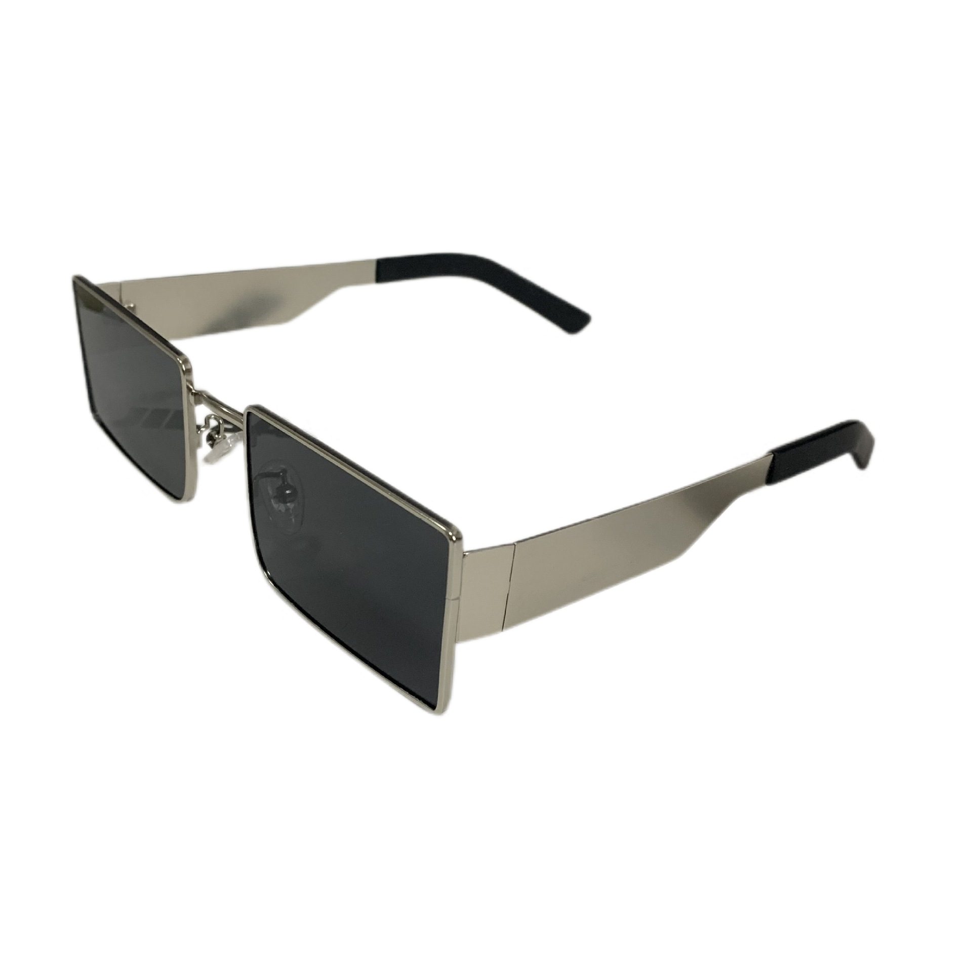 Housruse Sonnenbrille Quadratische Stahl-Leder-Sonnenbrille,UV-Schutz Retro- Sonnenbrille