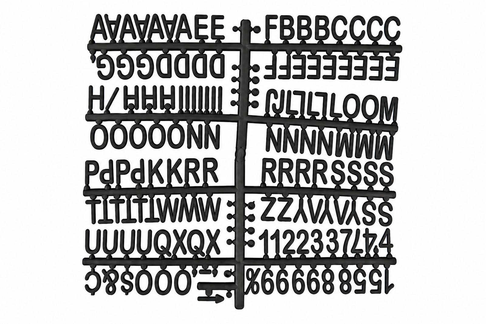 Rayher Wandtafel Buchstaben für Letter Boards, in schwarz & weiß
