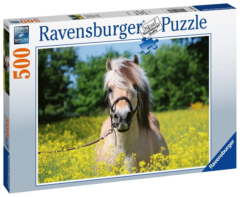 Ravensburger Puzzle 500 Teile Ravensburger Puzzle Pferd im Rapsfeld 15038, 500 Puzzleteile