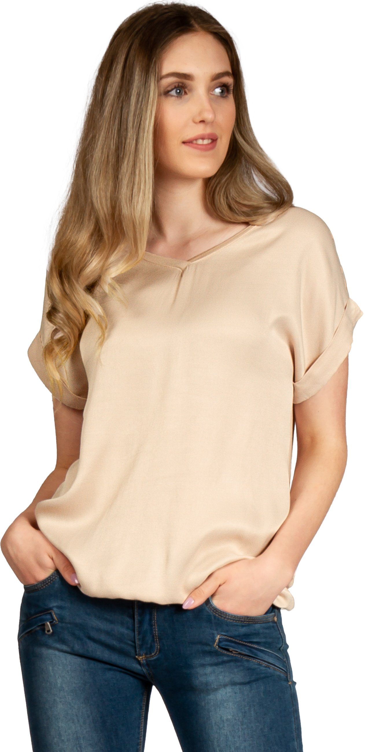 Caspar Shirtbluse BLU026 leichte elegante Damen günstig online kaufen