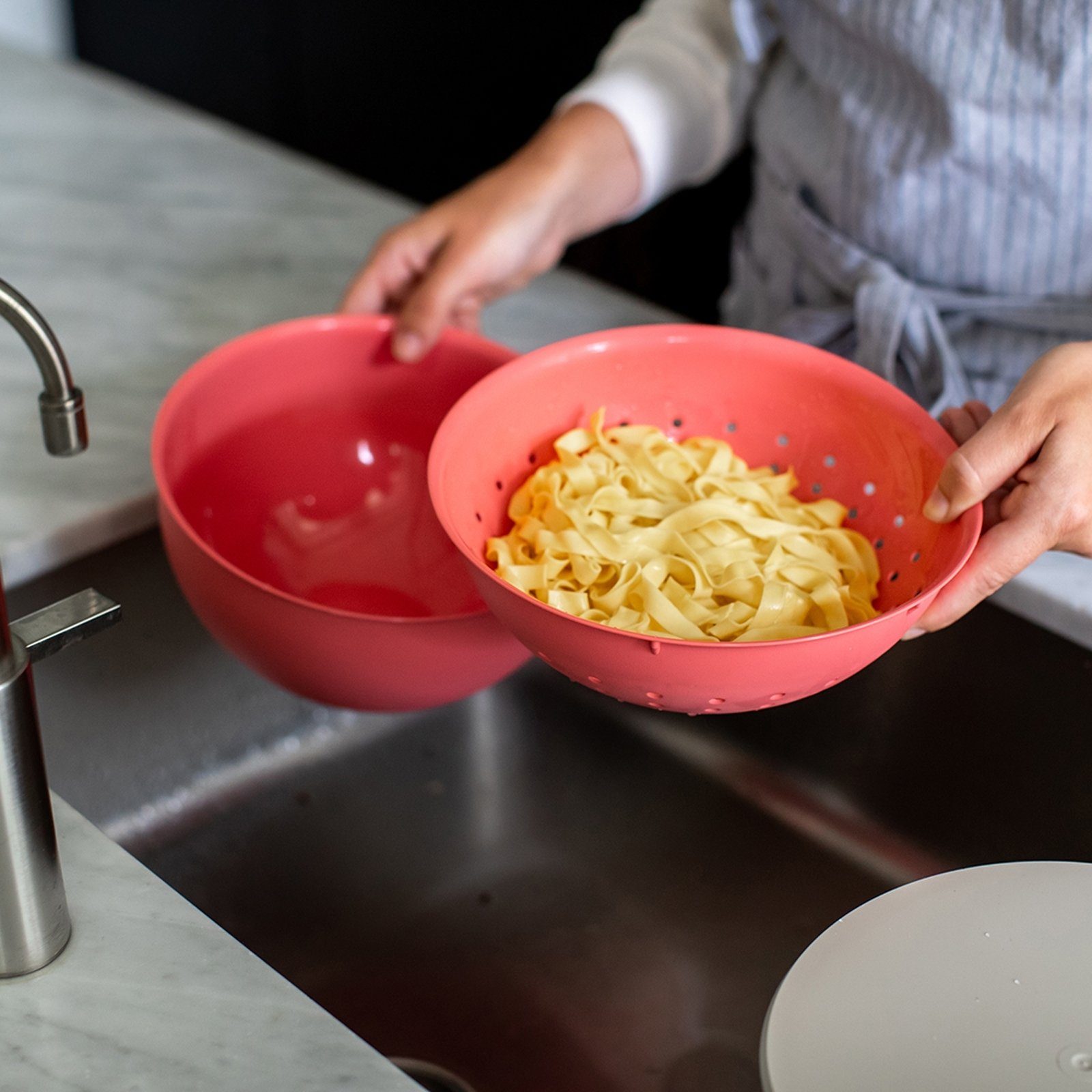 Koralle M, Rührschüssel 2 Schüssel Liter Pastaschüssel PALSBY (Stück, Kunststoff Schüssel KOZIOL Salatschüssel 1-tlg), Kunststoff,