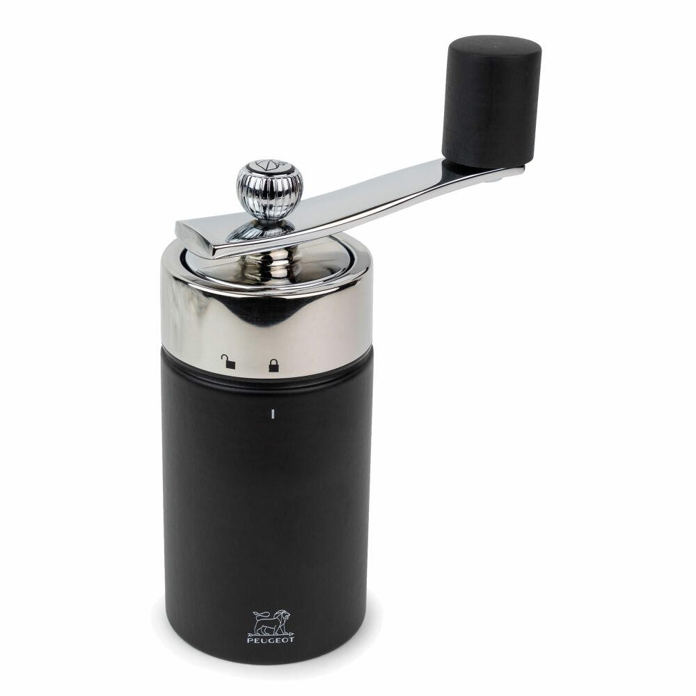 PEUGEOT Muskatmühle Muskatnussmühle ISEN 15cm Buchenholz Schwarz Matt Manuell Manuell