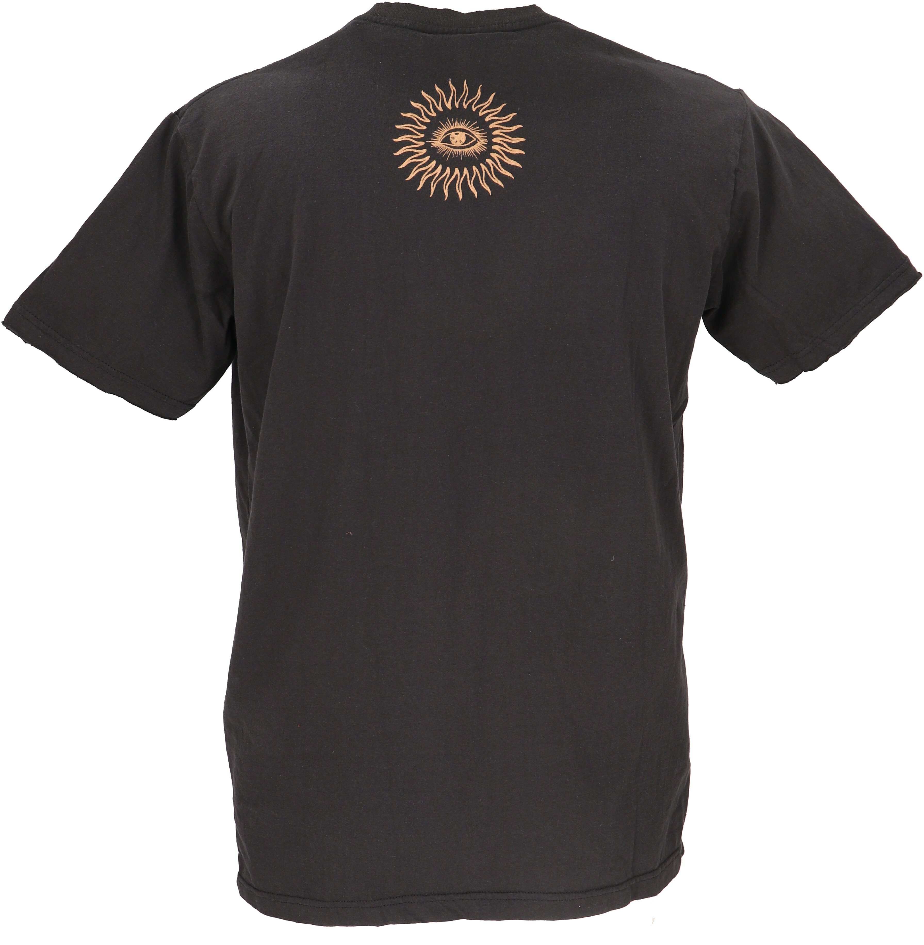 Guru-Shop T-Shirt Mirror Goa Yoga - Festival, Meditation/schwarz Bekleidung T-Shirt, T-Shirt Style, alternative