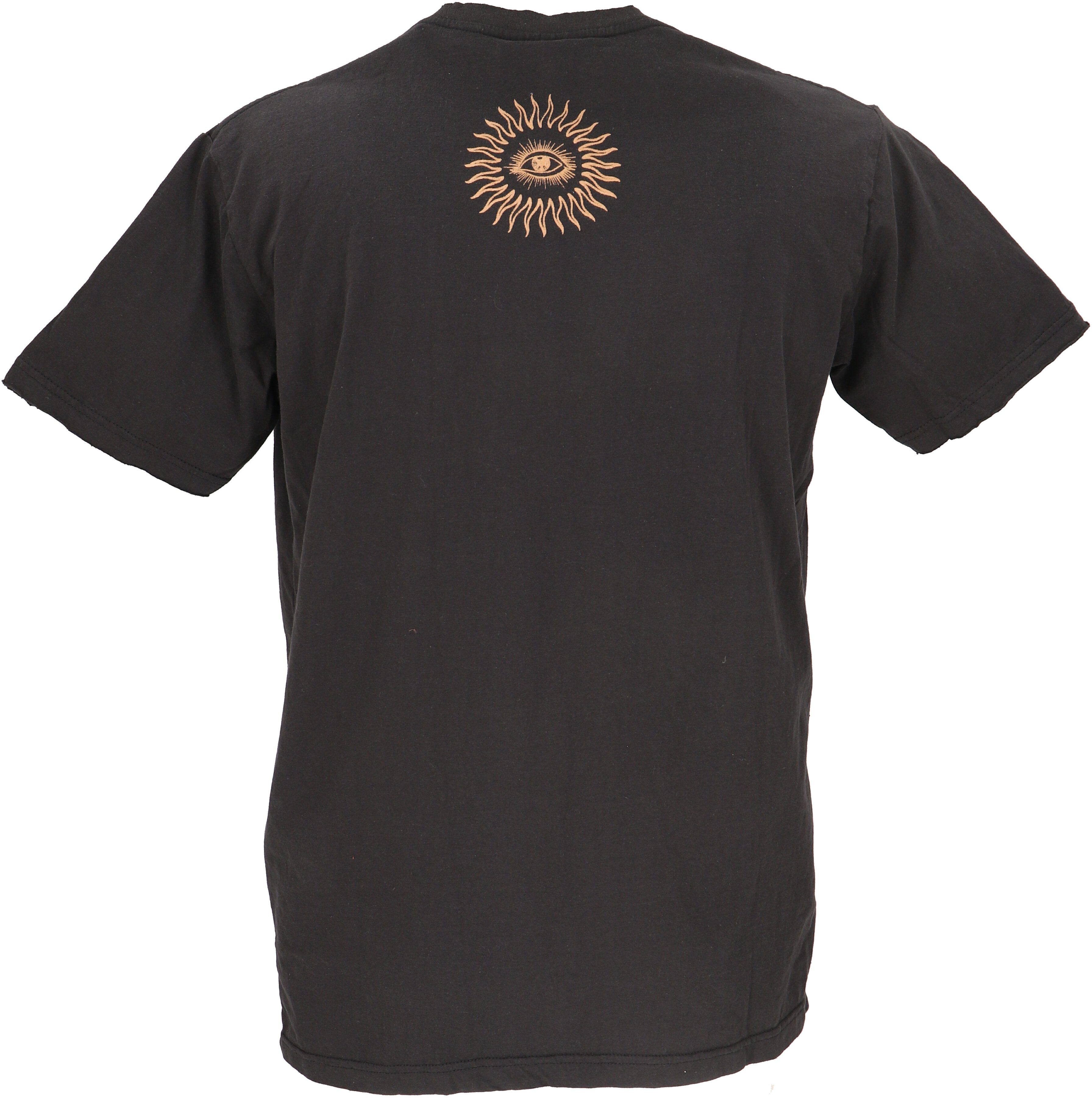 Meditation/schwarz T-Shirt Guru-Shop Yoga - Style, alternative T-Shirt, Festival, Bekleidung T-Shirt Mirror Goa