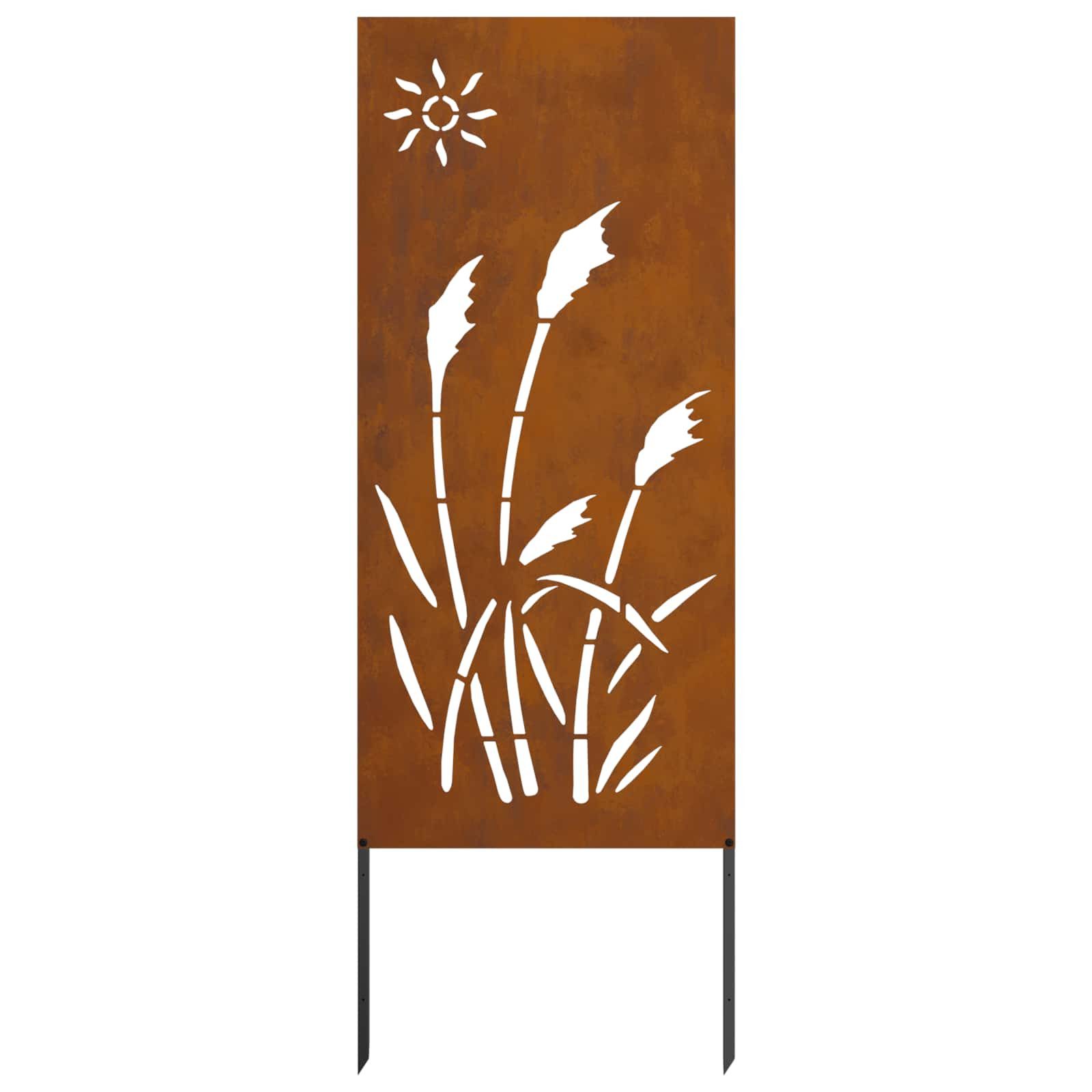 vidaXL Wandbild Garten Sichtschutz-Leinwand Rostoptik 50 x 140 cm, (1 St) – Bild 4 von 5