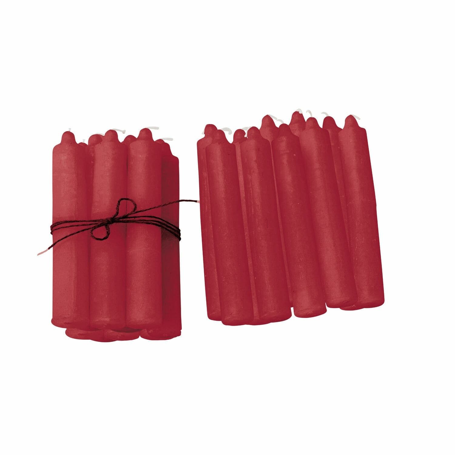 Mirabeau Stumpenkerze Kerze 20er Set Noufa rot (20er Set, 20er Set), none