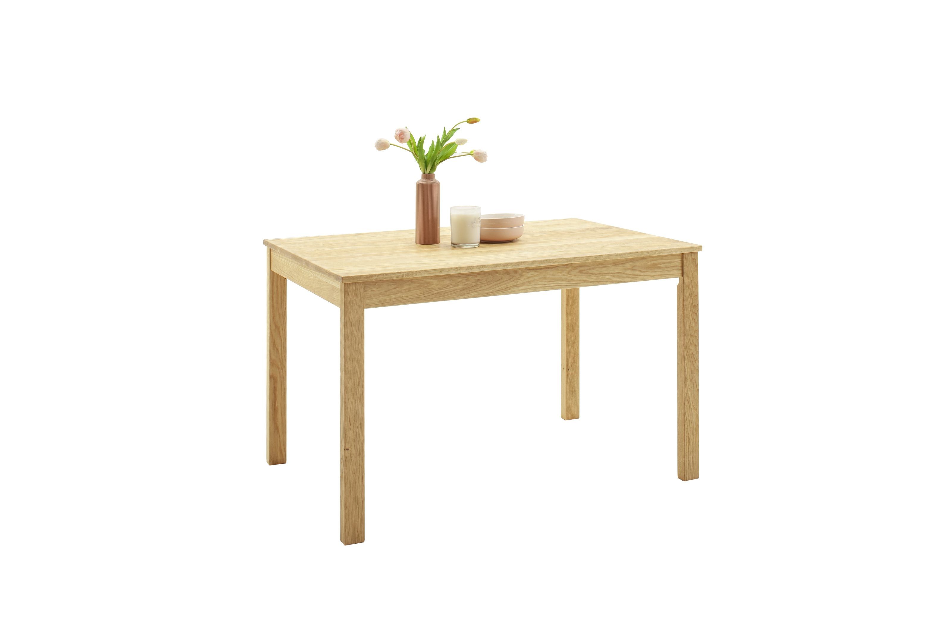 möbelando Esstisch ANKARA 4 Fusstisch 120 WE, aus Massivholz in Wildeiche g günstig online kaufen