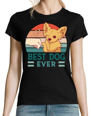 Youth Designz T-Shirt Best Dog Ever Damen T-Shirt mit modischem Frontprint