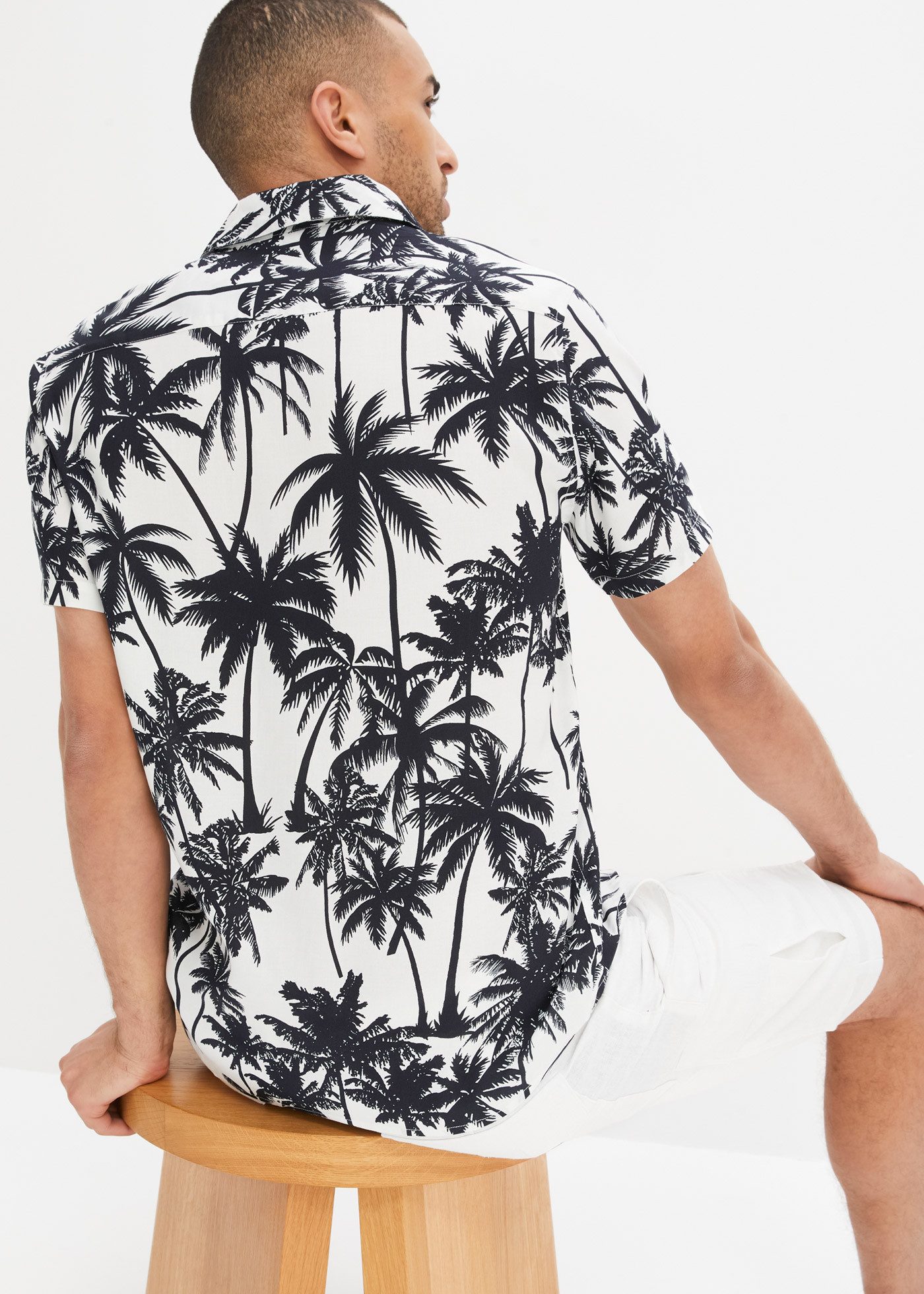 bonprix Kurzarmhemd Kurzarmhemd aus Viskose, Slim Fit günstig online kaufen