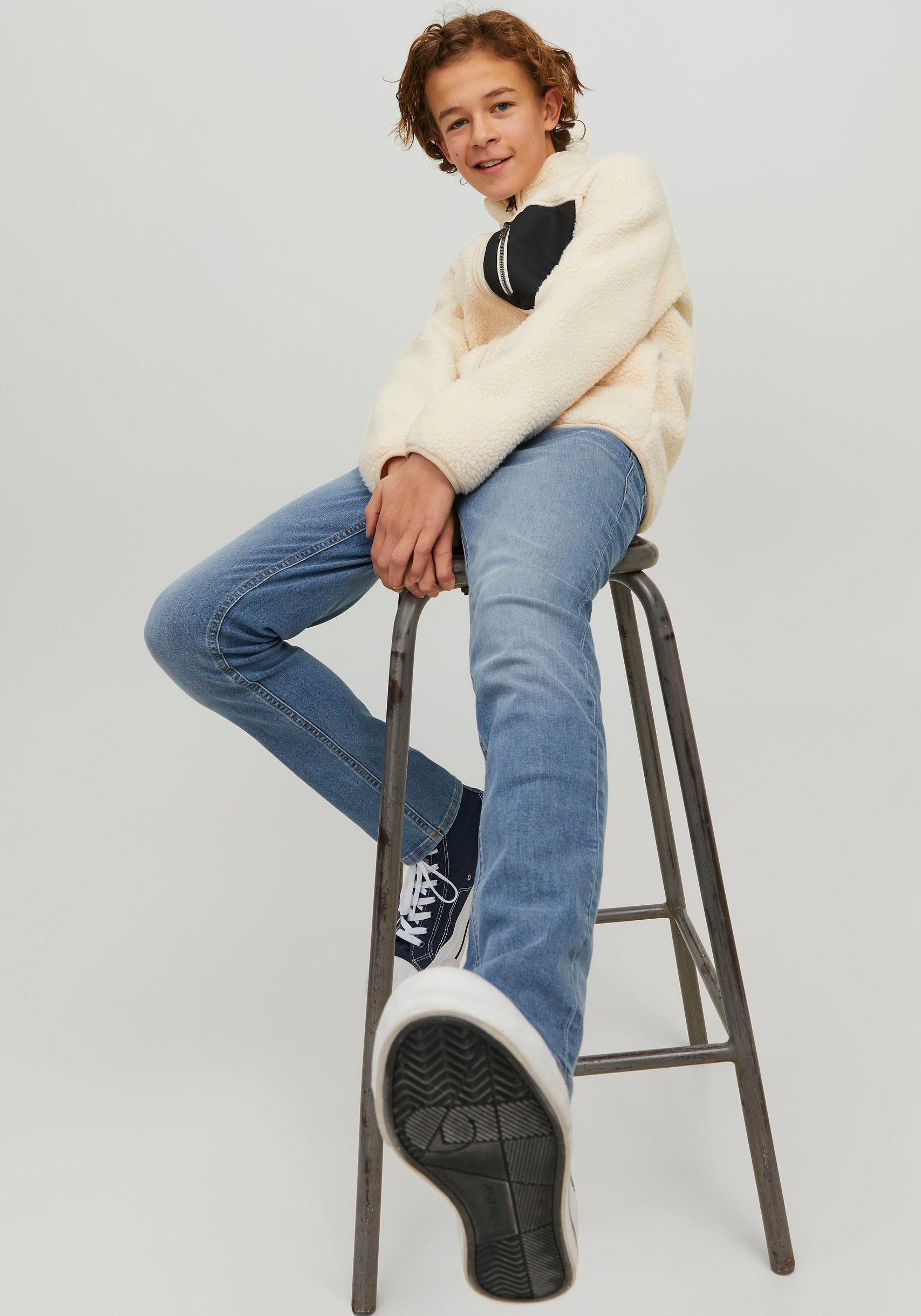 Junior light Slim-fit-Jeans blue Jack Jones JJGLENN denim & JJORIGINAL