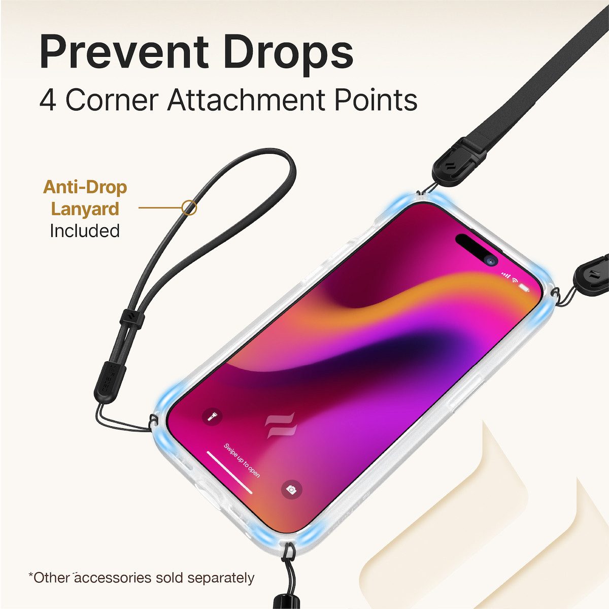 Catalyst Smartphone-Hülle Influence Case MagSafe, für iPhone 15 Pro, Transparent