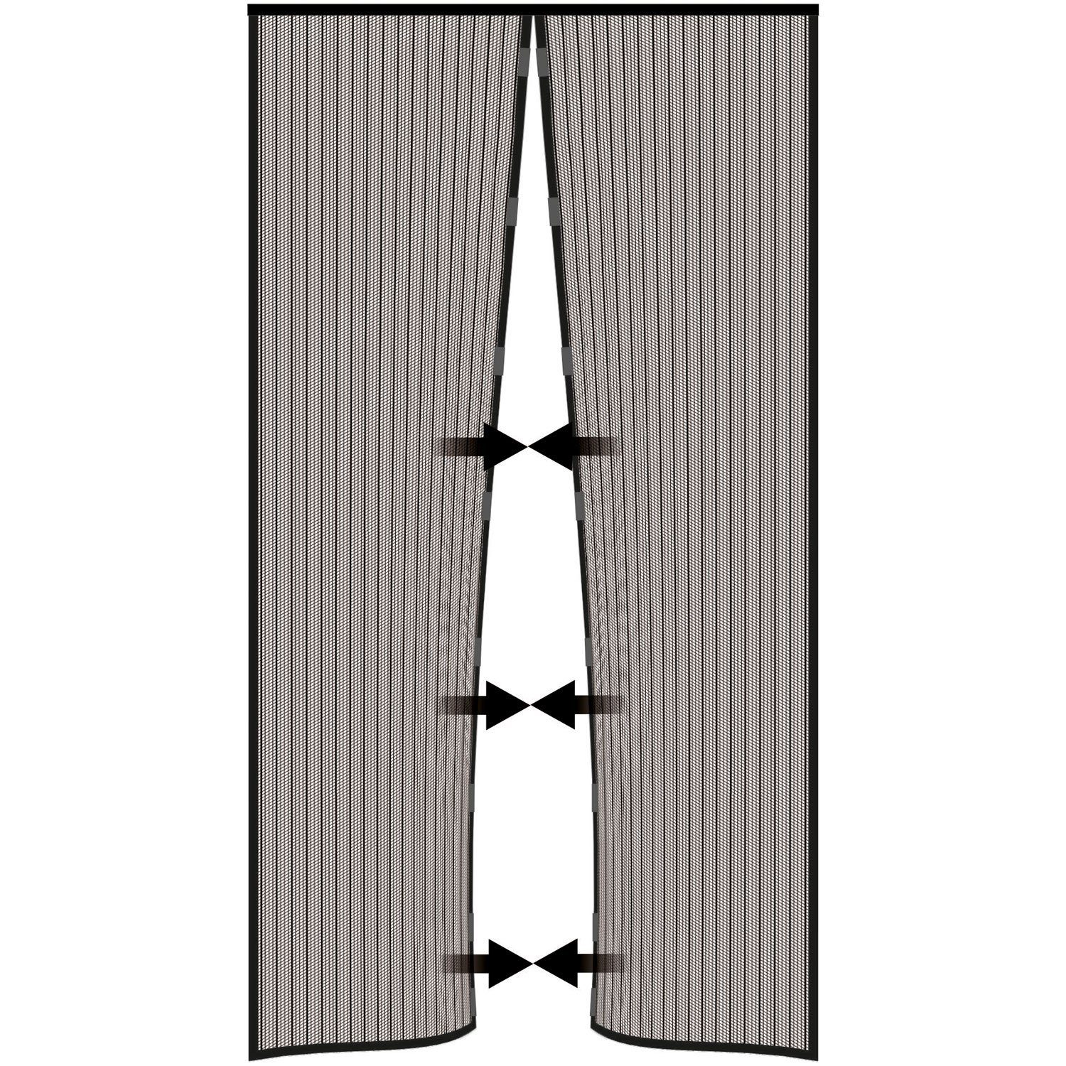 Nematek Insektenschutz-Vorhang Nematek® Insektenschutz Fliegengitter Magnetvorhang für Türen bis 100 x 220 cm, anthrazit