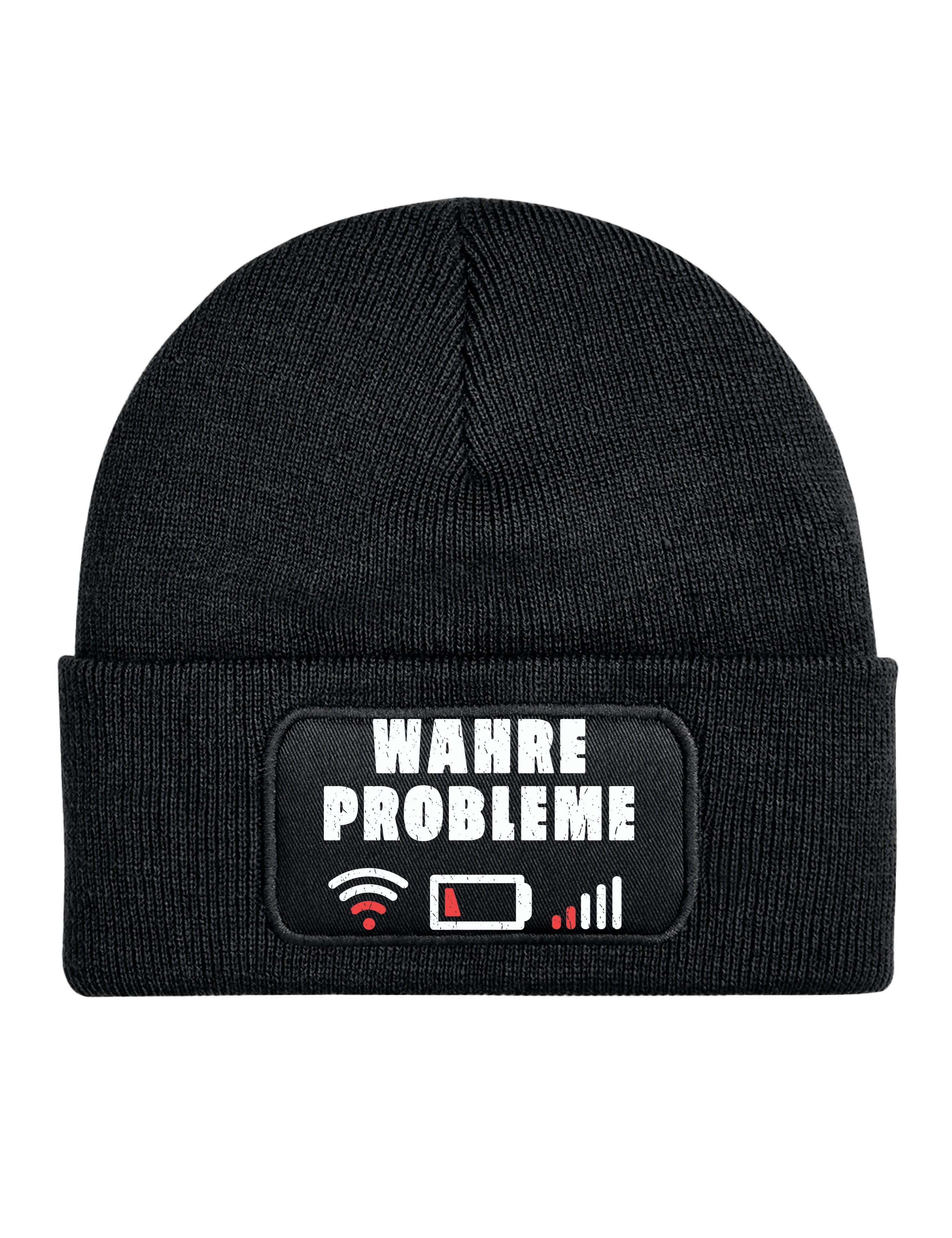 Youth Designz Beanie Unisex Kinder Beanie Mütze "Wahre Probleme" Technik Print Geschenk mit lustigen und stylischen Aufdruck für Jungen und Mädchen Statement