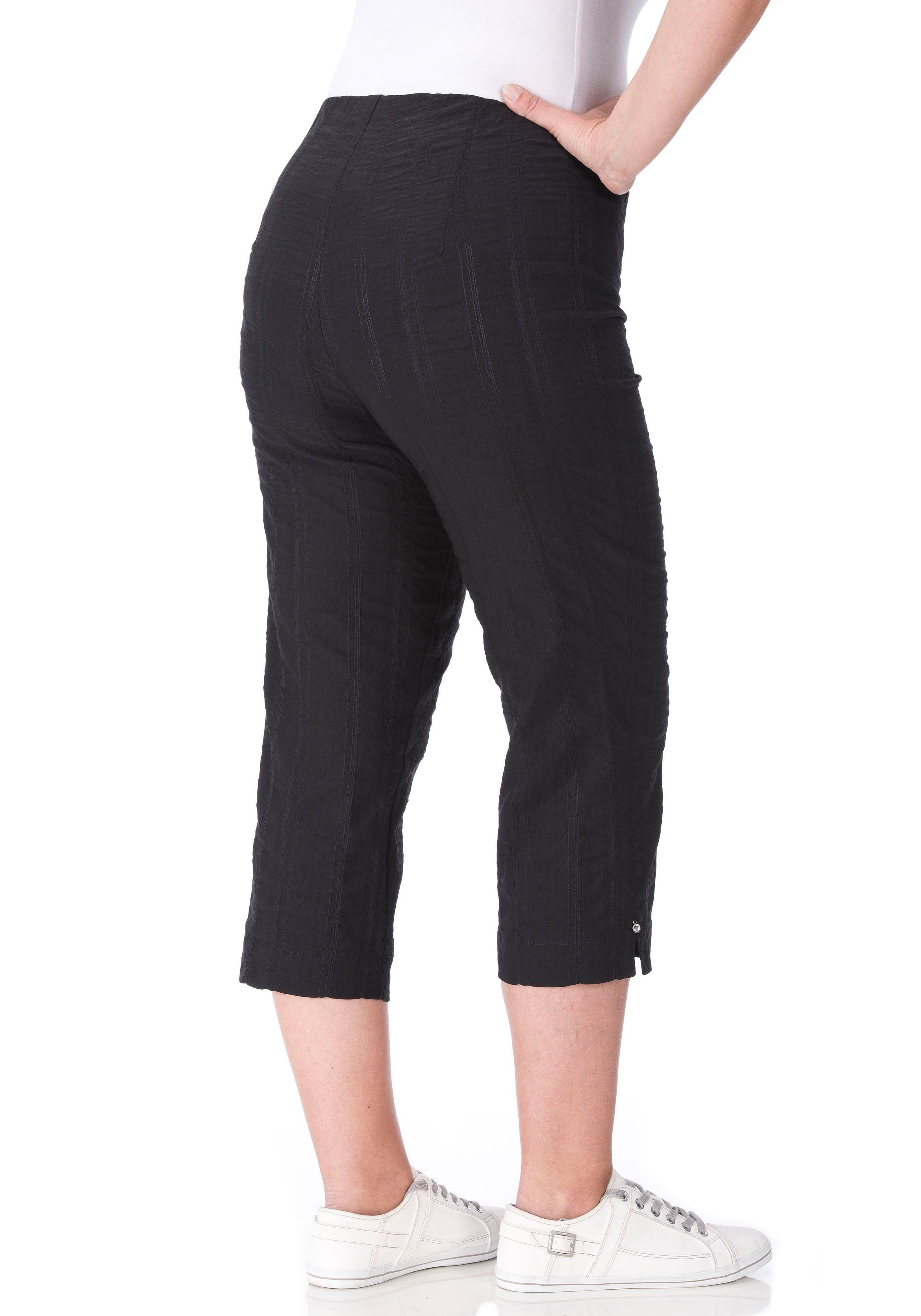 KjBRAND Caprihose Susie Capri Wash Go & bügelfrei schwarz