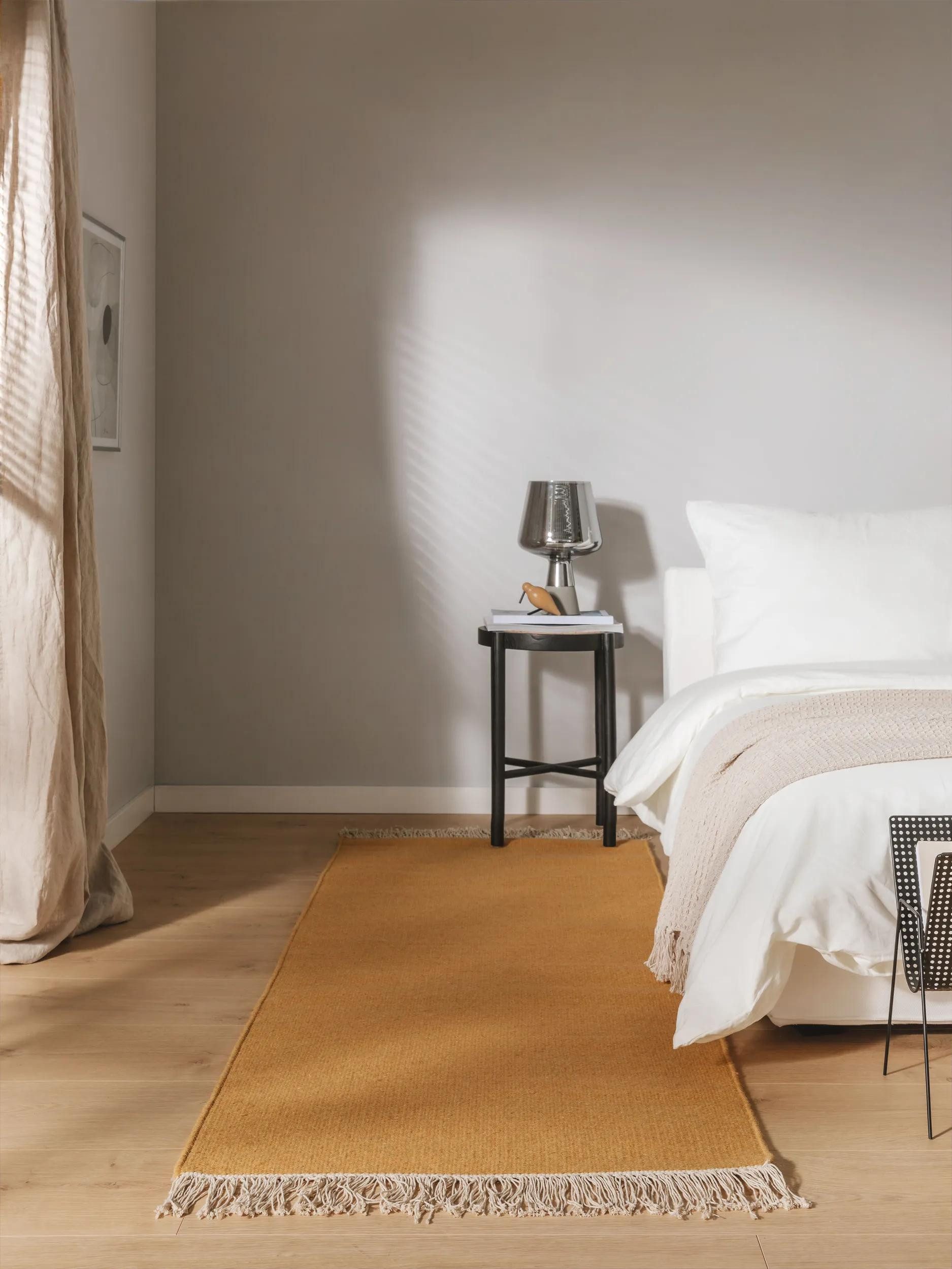 benuta Wollteppich Liv, rechteckig, Höhe: 5 mm, Teppich Wohnzimmer, Schlafzimmer, Esszimmer, Flur, Kunstfaser, Cozy